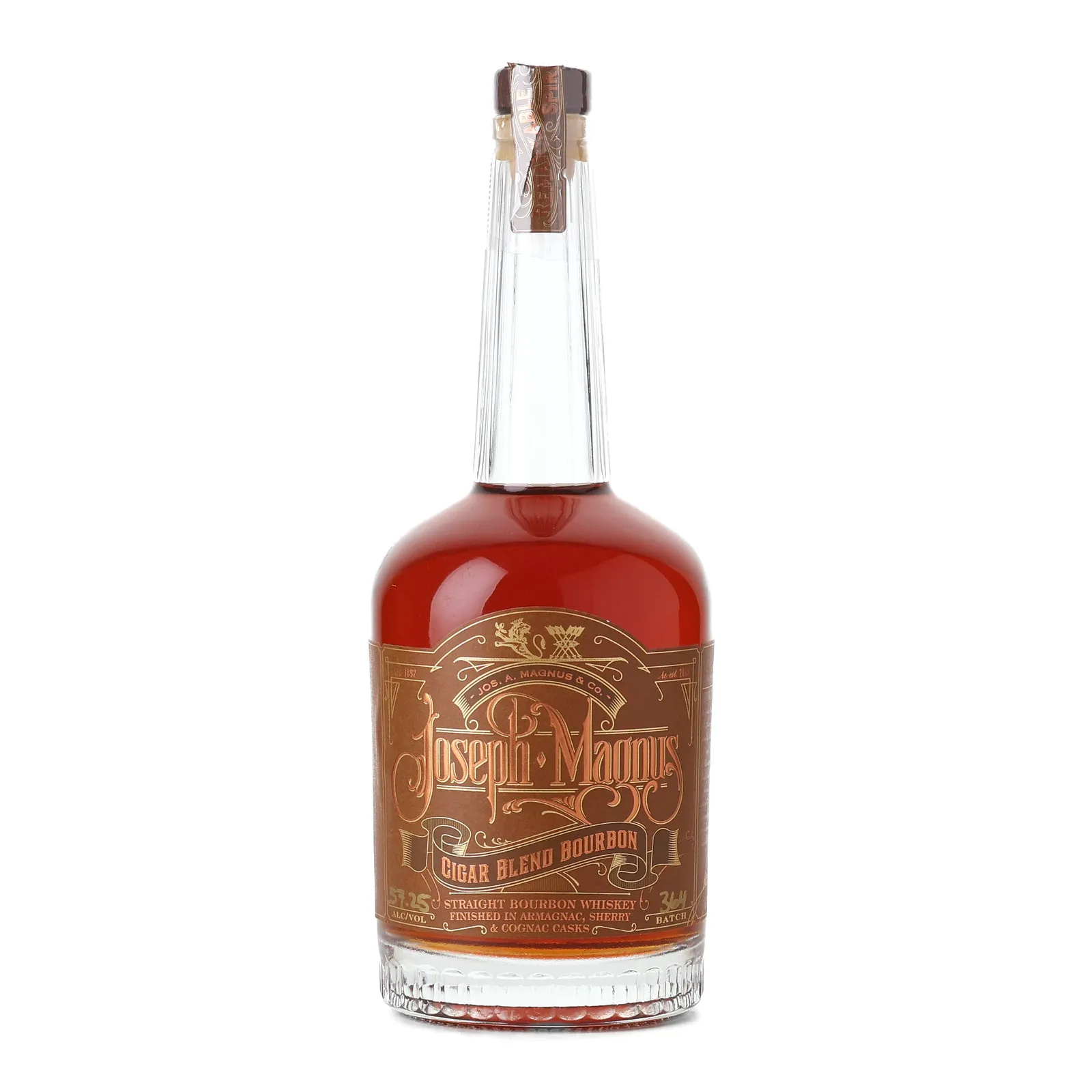 Joseph A. Magnus Cigar Blend Bourbon, Armagnac, Cognac & Sherry Cask, Batch No. 364, 57.2% whisky bottle