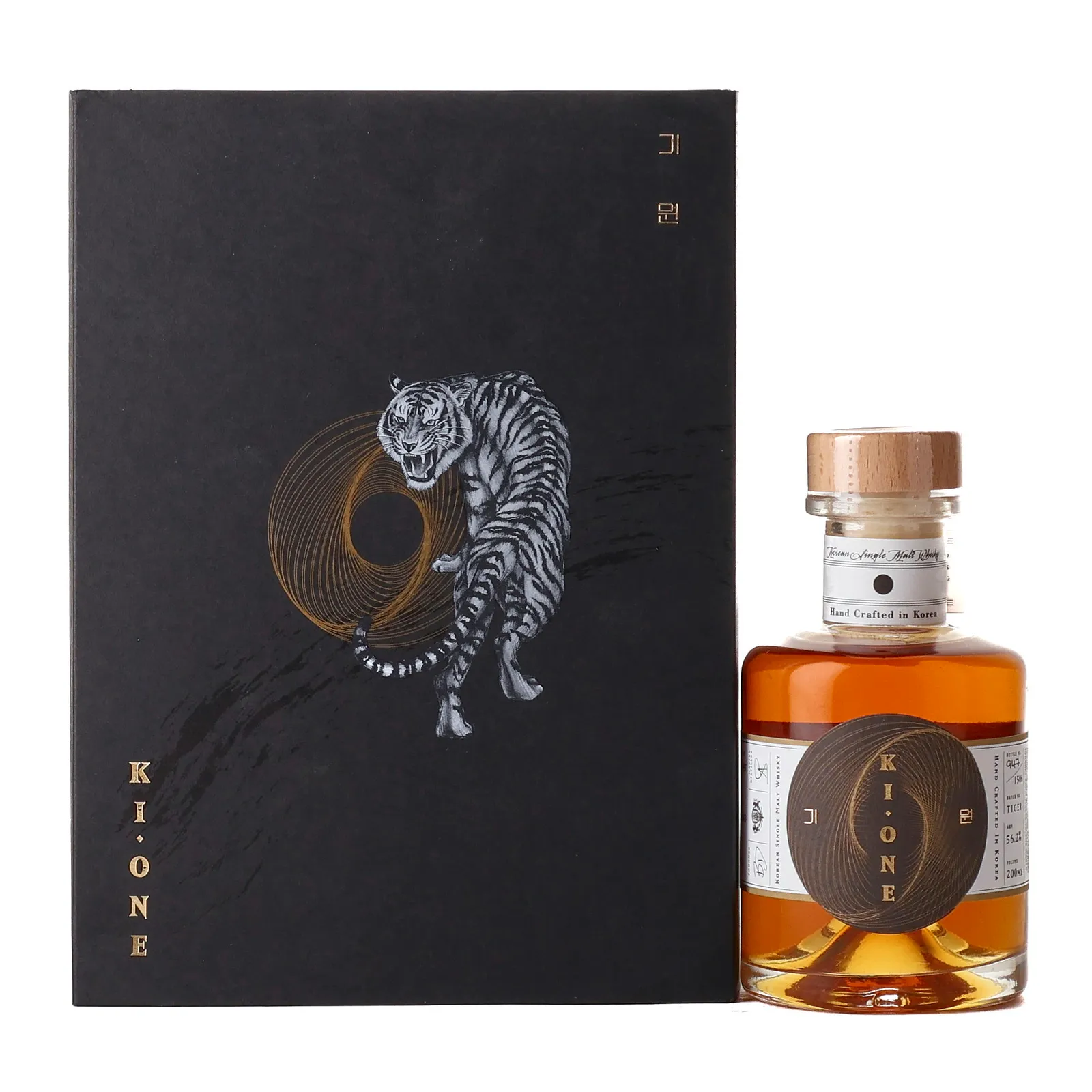 Three Societies Ki One Tiger Edition 1 Year Old, Virgin American Oak Cask, Batch No. Tiger, 2021, 56.2% whisky bottle