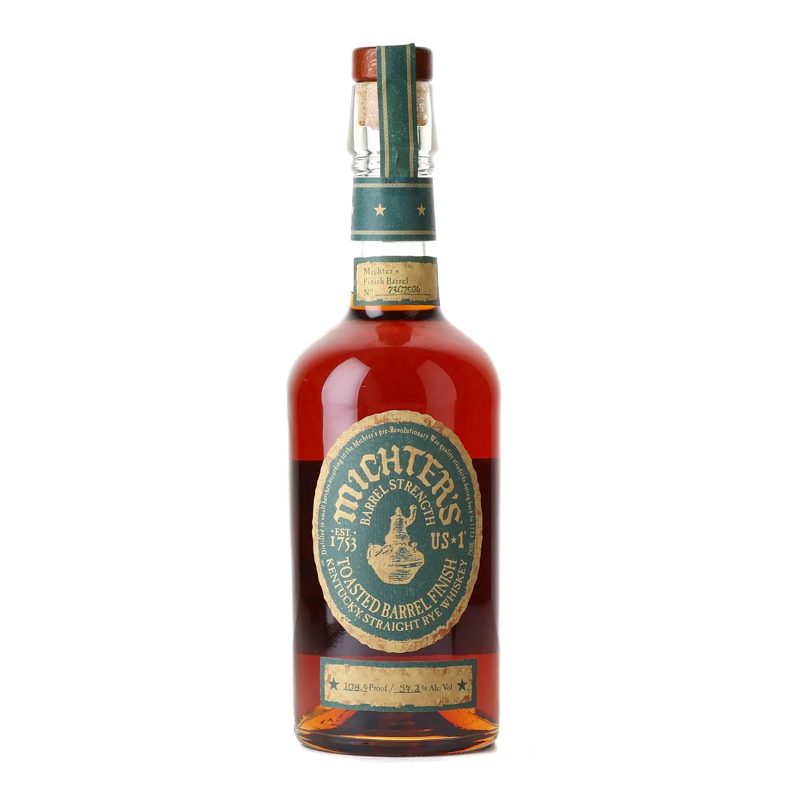 Michter's US*1 Toasted Barrel Finish Straight Rye, Toasted Oak Cask, Cask #23G2504, 2023, 54.2% whisky bottle