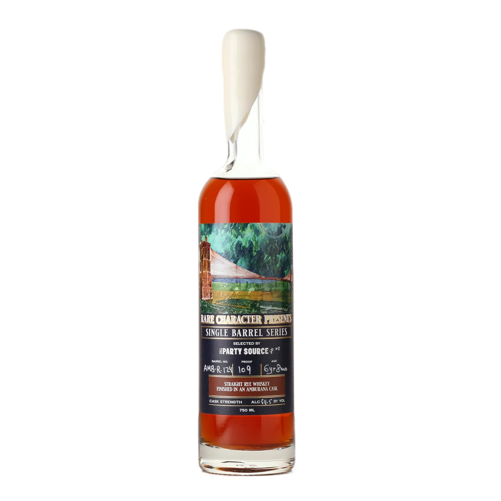 Rare Character Single Barrel Series The Party Source Selection 6 Year Old, Amburana Cask, Cask #AMB-R-124, Rare Character Whiskey Co., 54.5% whisky bottle