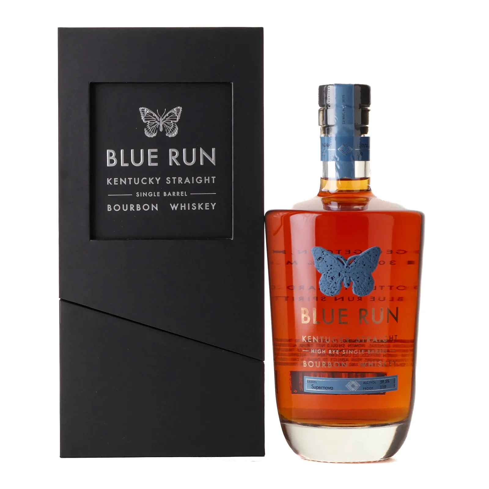 Blue Run Winter Solstice Collection: Supernova, Single Barrel Cask, Holiday Proof: 119, 2022, 59.5% whisky bottle