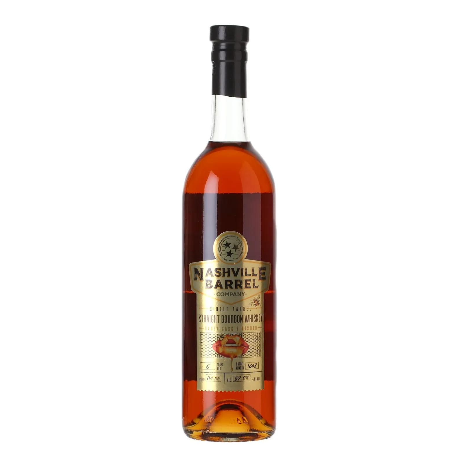 Nashville Barrel Company Honey Cask Finished 6 Year Old, Honey Cask, Cask #1648, 57.28% whisky bottle