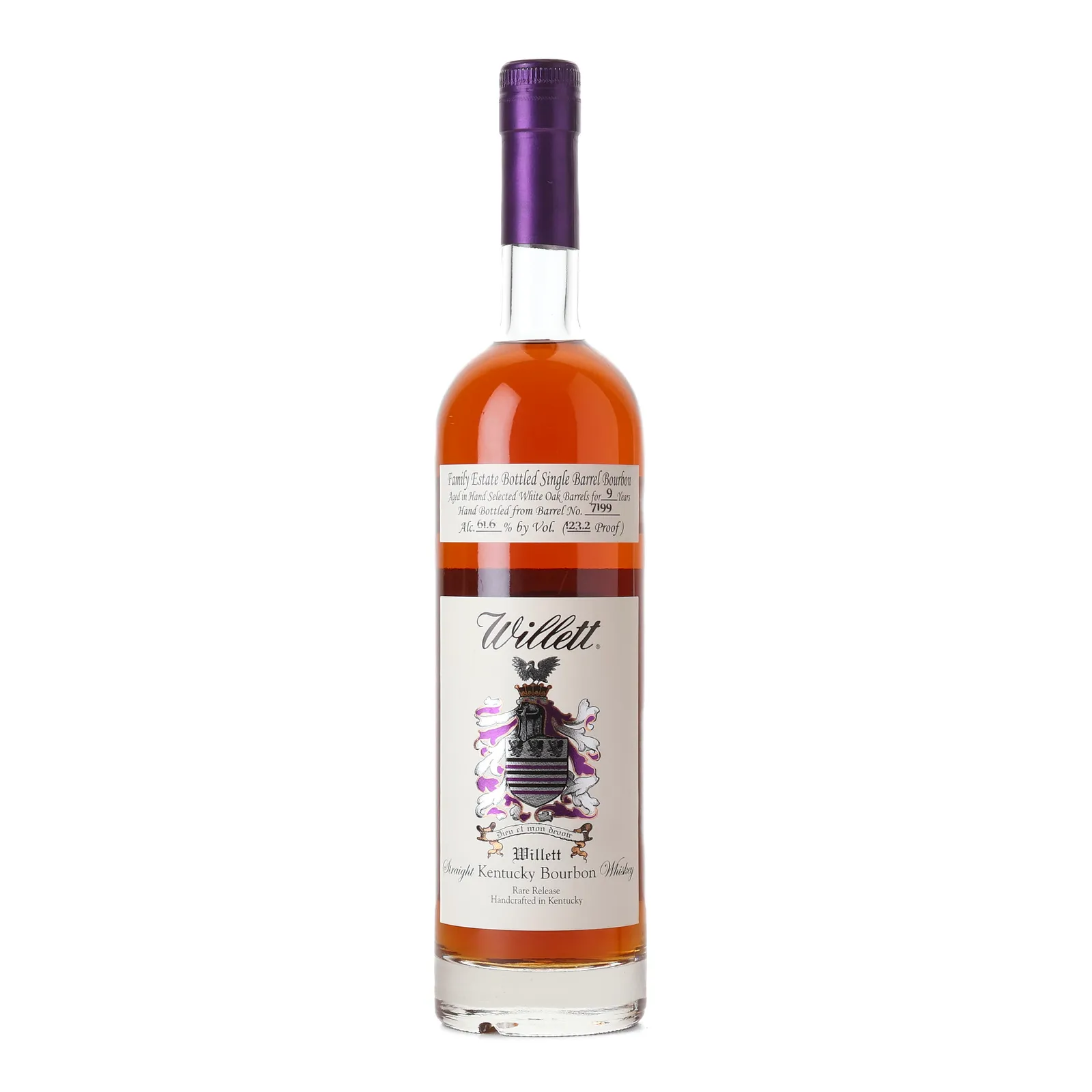 Willett Family Estate Single Barrel 9 Year Old, White Oak Cask, Cask #7199, 61.6% whisky bottle