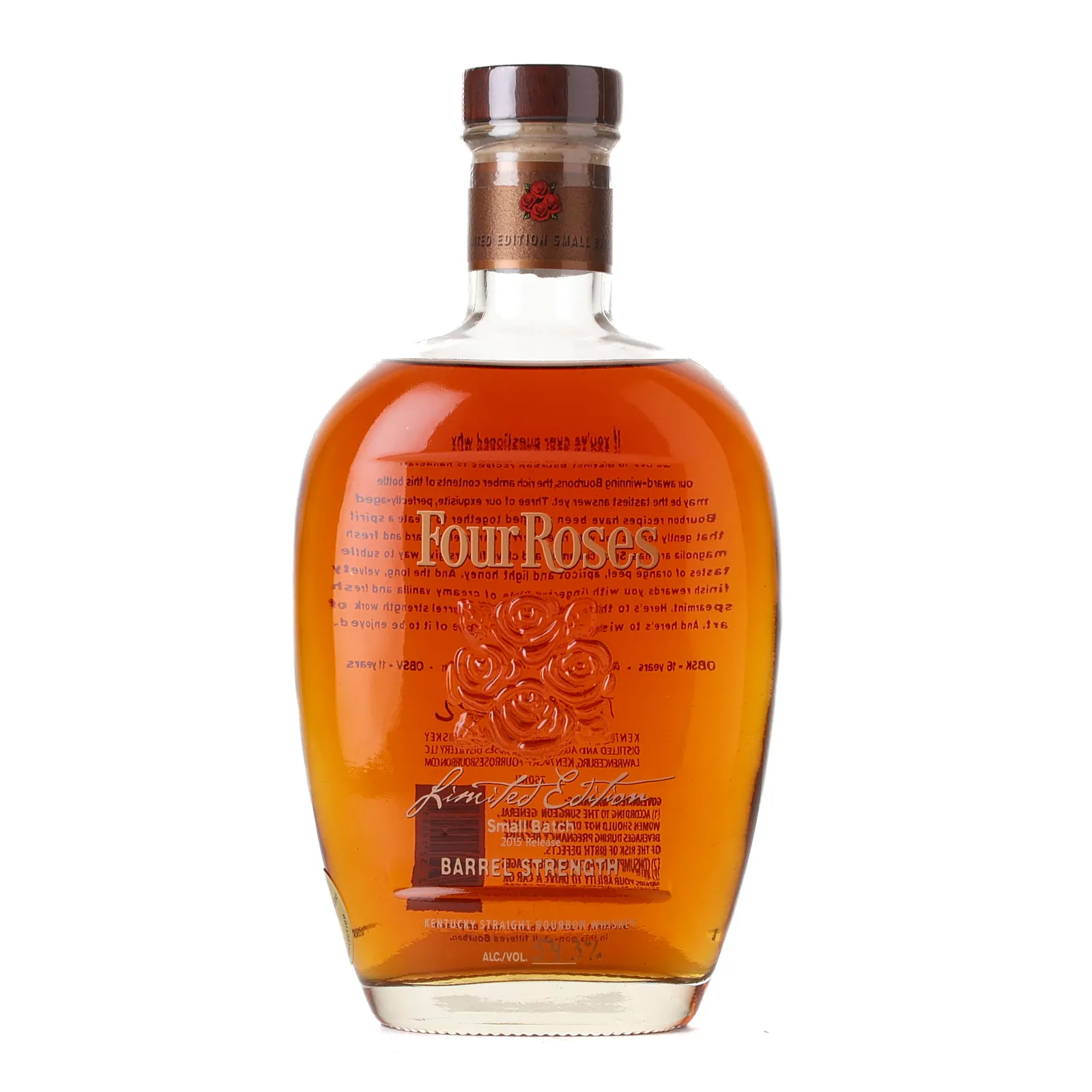 Four Roses Small Batch Limited Edition - 2015 Release 11 Year Old, New charred oak Cask, 2015, 54.3%, 75cl whisky bottle