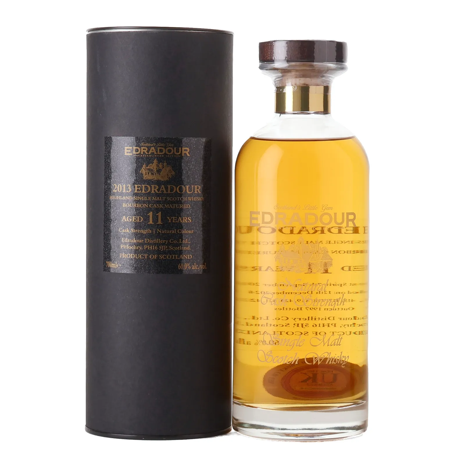 Edradour 11 Year Old, Bourbon Cask, 2024, 60% whisky bottle