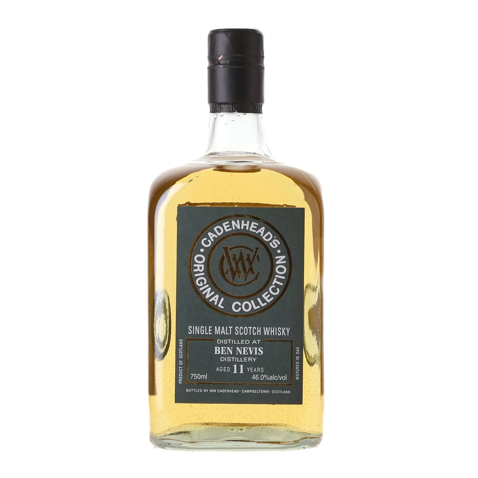 Ben Nevis Original Collection 11 Year Old, Bourbon Cask, 2012, Cadenhead's, 46% whisky bottle