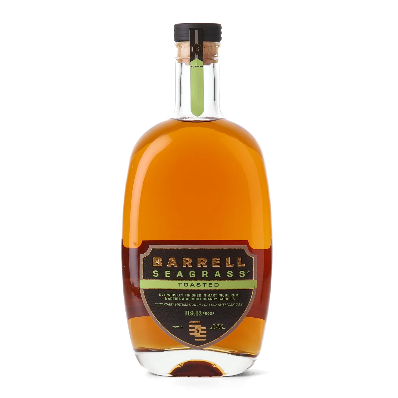 Barrell Craft Spirits Seagrass Toasted Rye, Rum, Madeira, Apricot Brandy & Toasted American Oak Cask, 59.6% whisky bottle