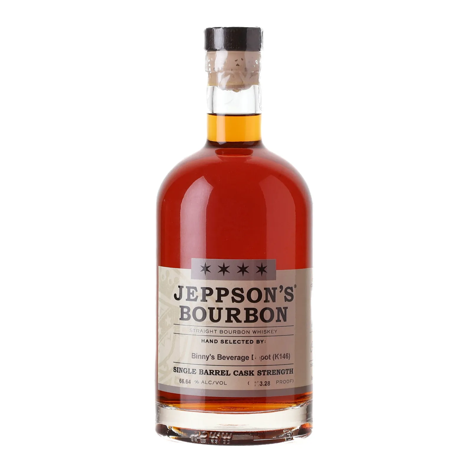 Jeppson's Single Barrel Cask Strength Binny's Beverage Depot Selection, Cask #K146, CH Distillery, 66.64% whisky bottle