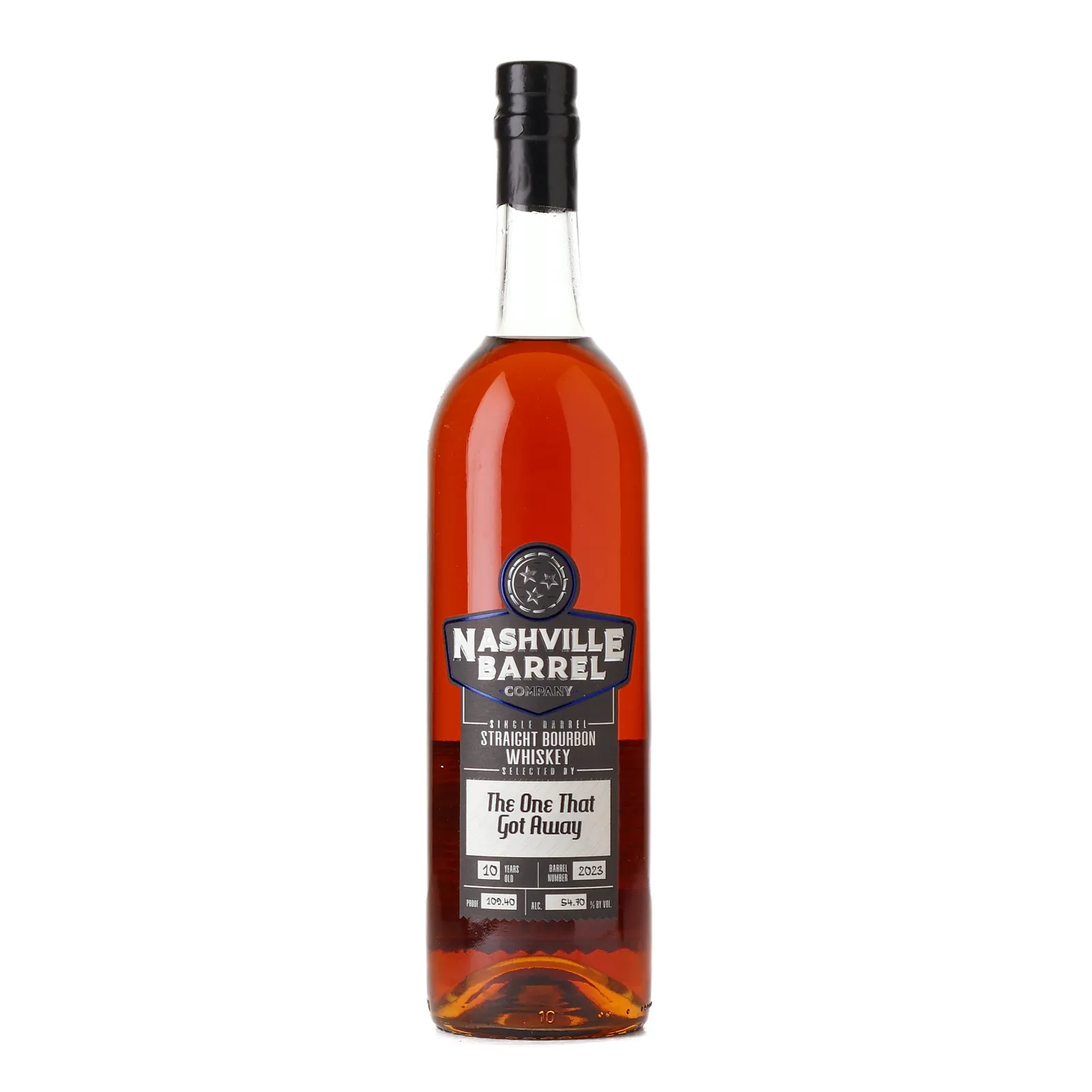 Nashville Barrel Company The One That Got Away 10 Year Old, New Charred American Oak Cask, Cask #2023, 2023, 54.7% whisky bottle