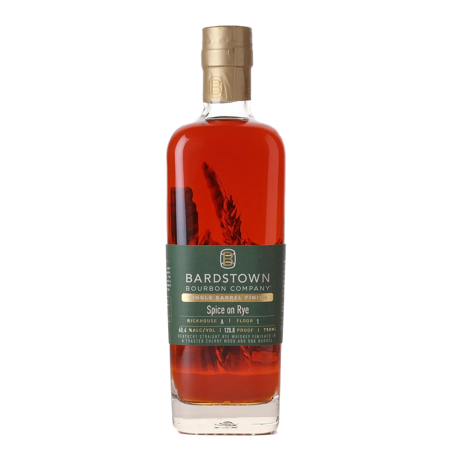 Bardstown Bourbon Company Rye 'Spice on Rye' Private Barrel Selection 6 Year Old, Oak & Toasted Cherry Wood Cask, 60.4% whisky bottle