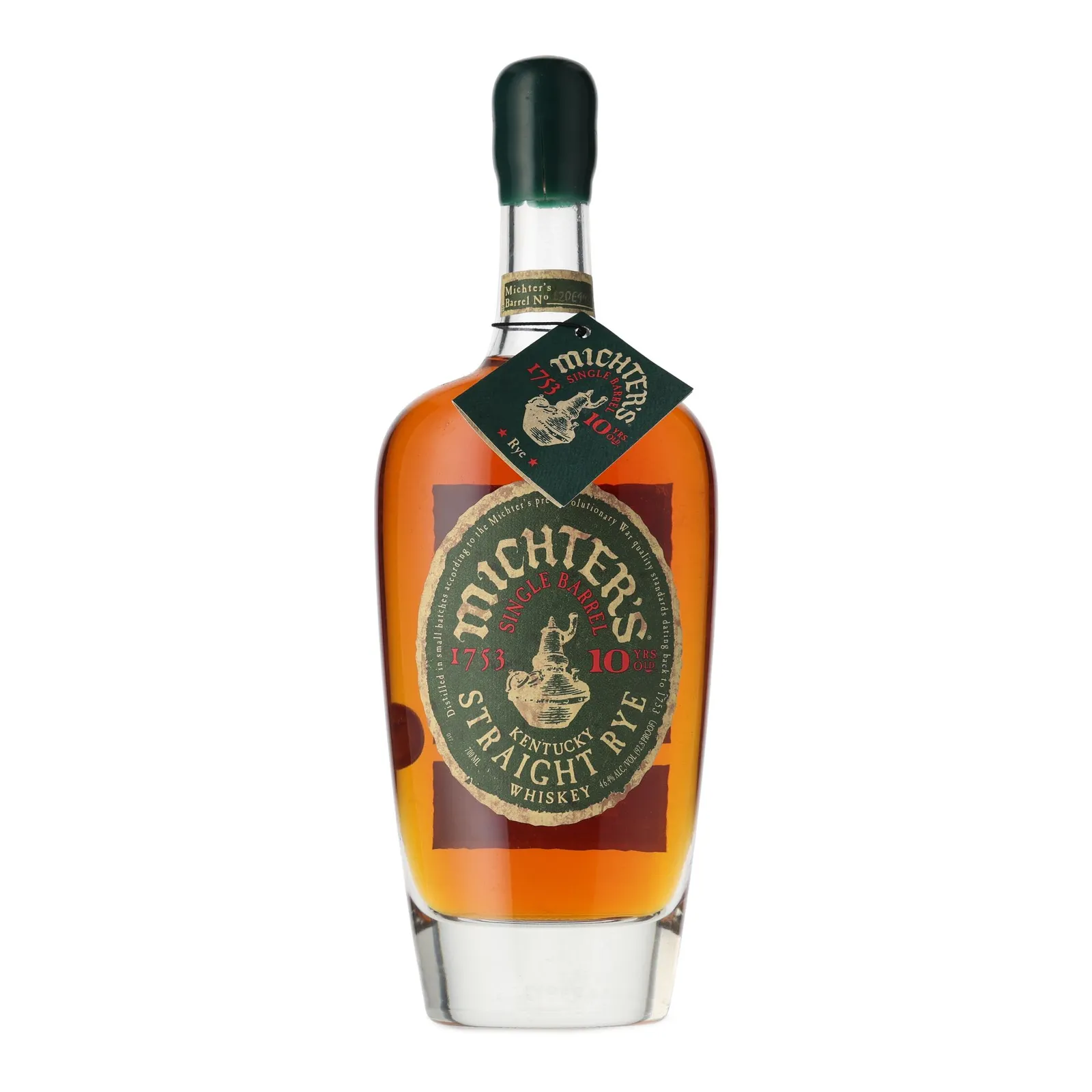 Michter's 10 Year Old Single Barrel Straight Rye No.L25C, New American White Oak Cask, Cask #L25C, 2025, 46.4% whisky bottle