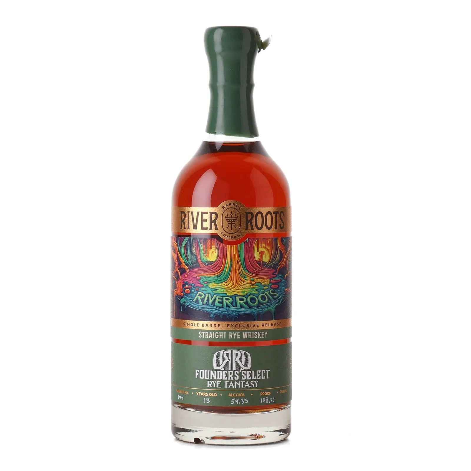 River Roots Founders Select Rye Fantasy 13 Year Old, Cask #174, 54.4% whisky bottle