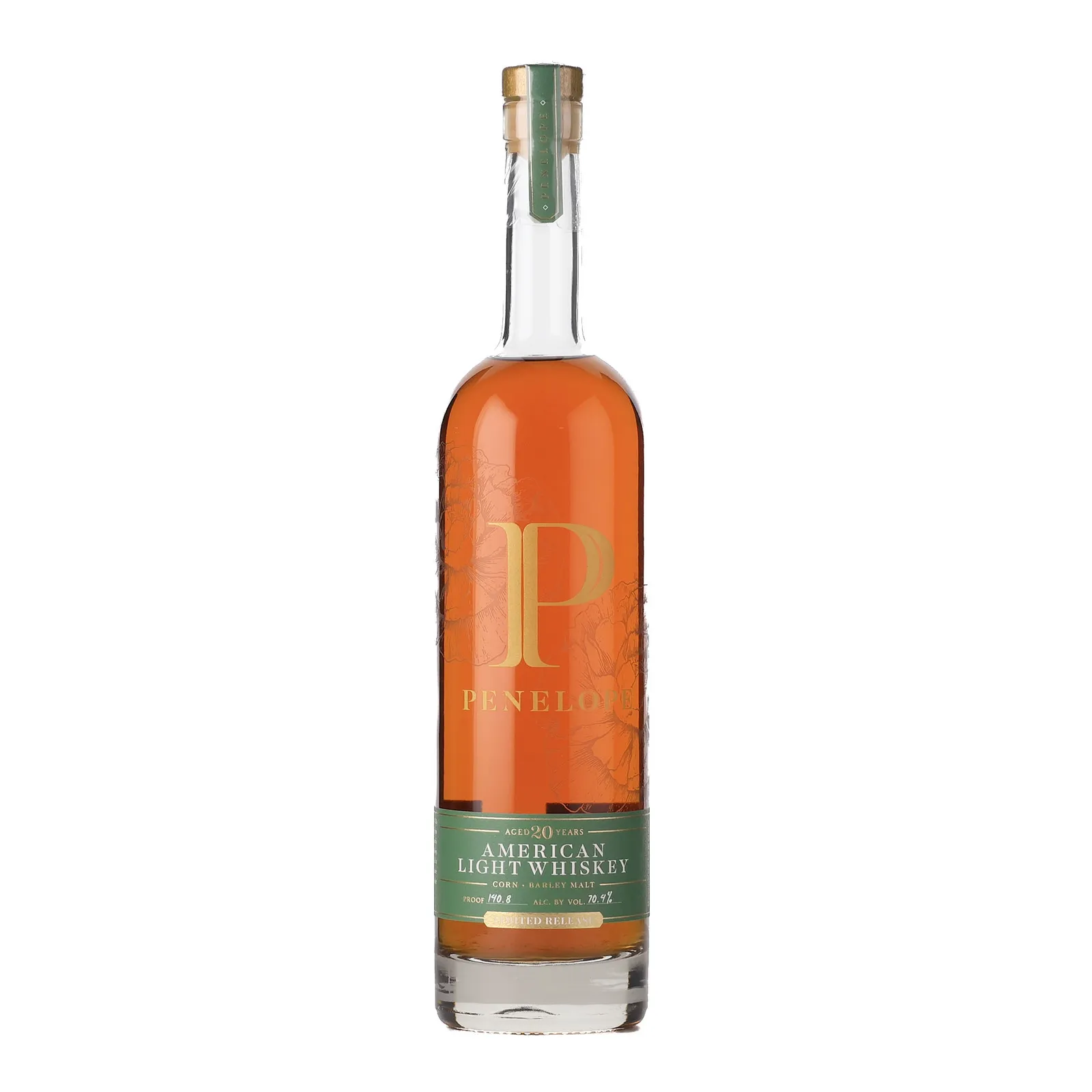 Penelope American Light Whiskey Limited Release 20 Year Old, Refill Oak Cask, 2025, 70.4% whisky bottle
