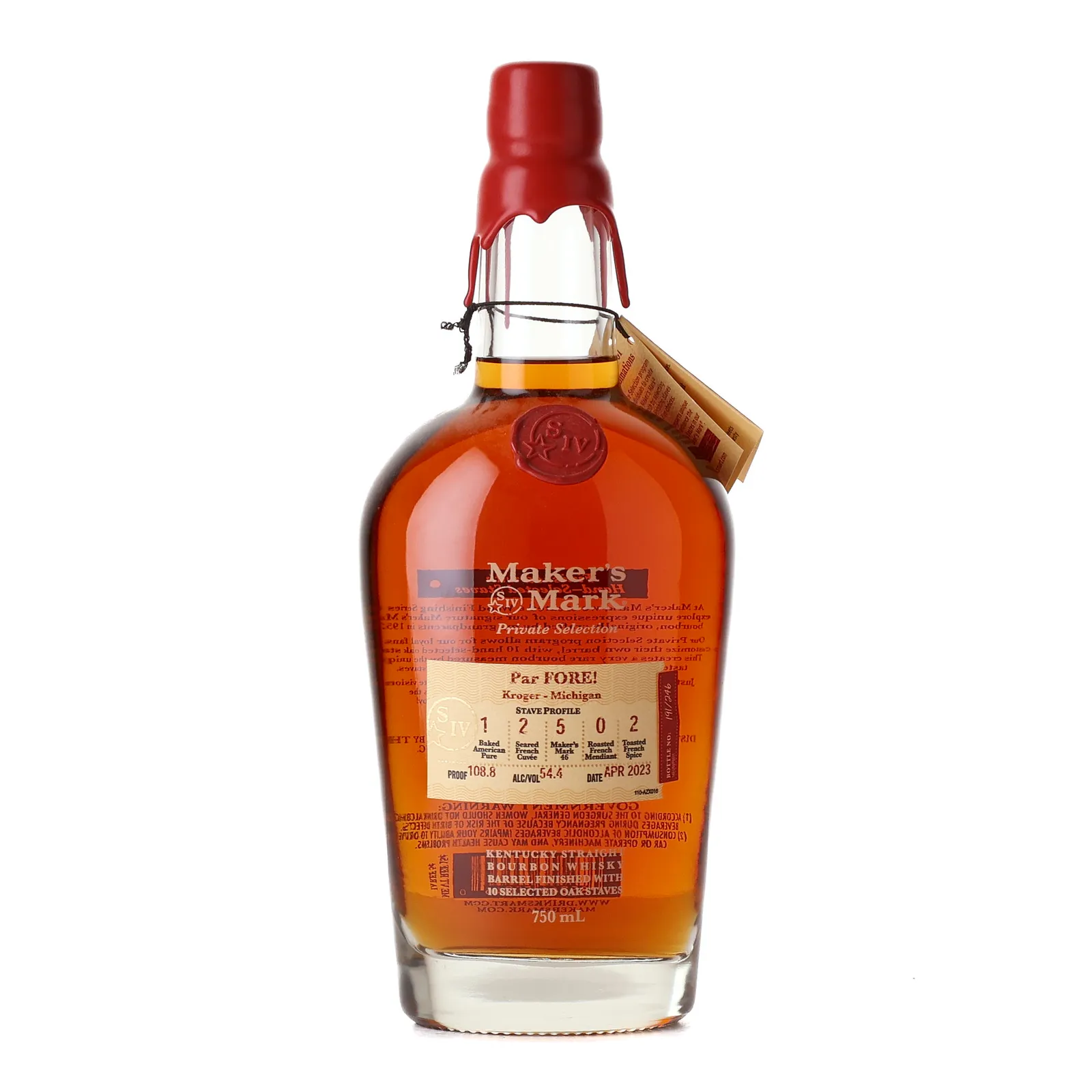Maker's Mark 'Kroger: Par FORE!' Private Barrel Selection, New Charred Oak Cask, 2023, 54.4% whisky bottle