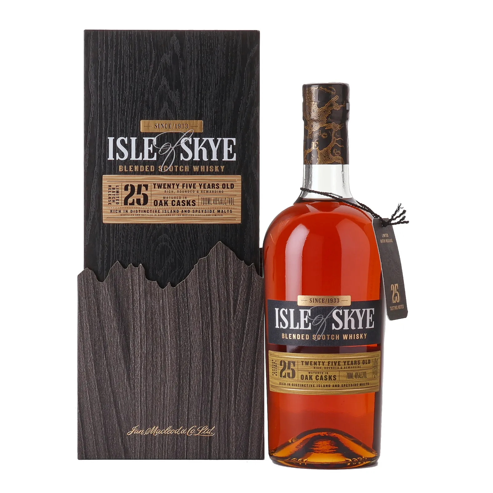 Isle of Skye 25 Year Old, Oak Cask, 2023, 40% whisky bottle