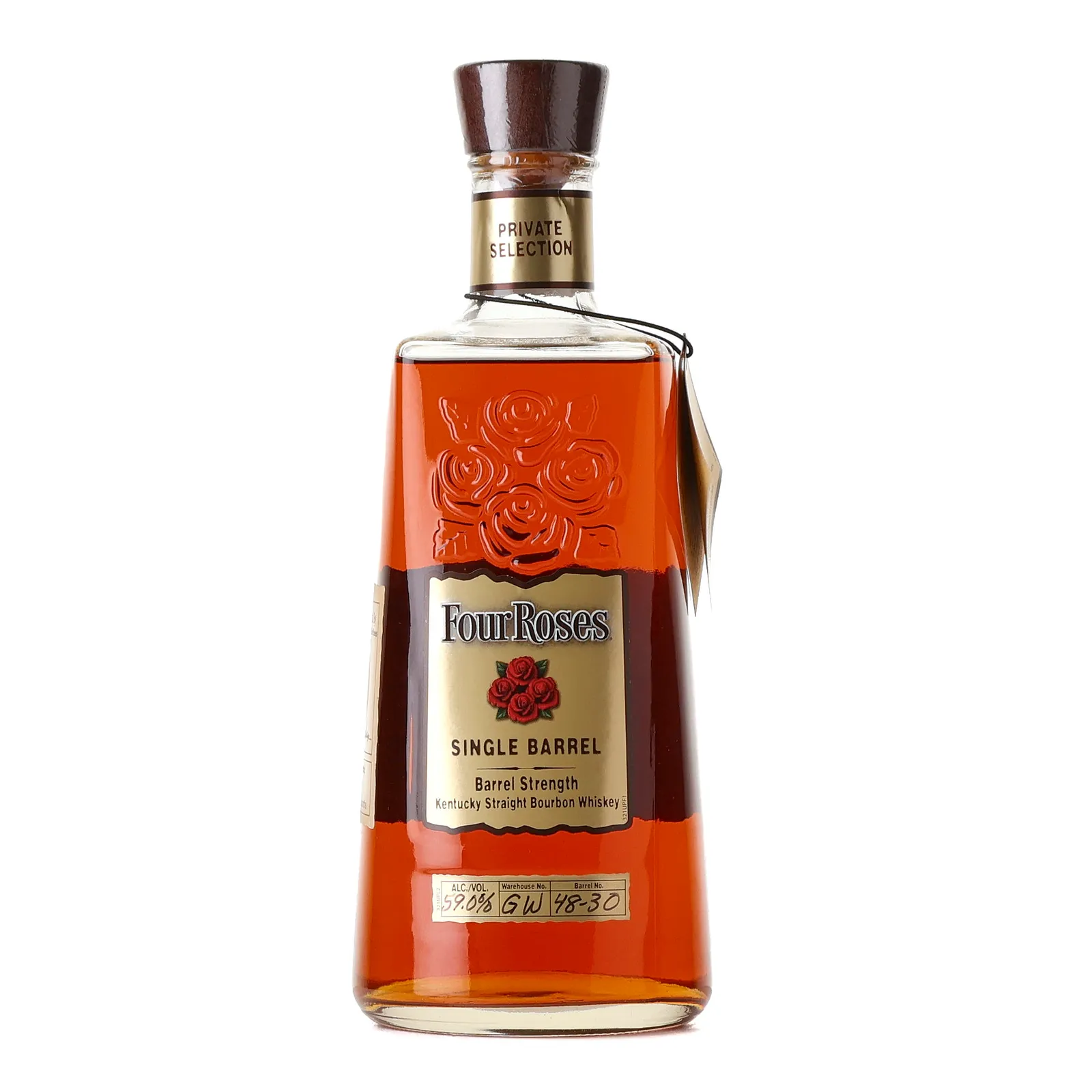 Four Roses Barrel Strength OESF 'Icons Of Whisky America' Private Barrel Selection 10 Year Old, New Charred Oak Cask, Batch No. GW 48-3O, 2018, 59% whisky bottle