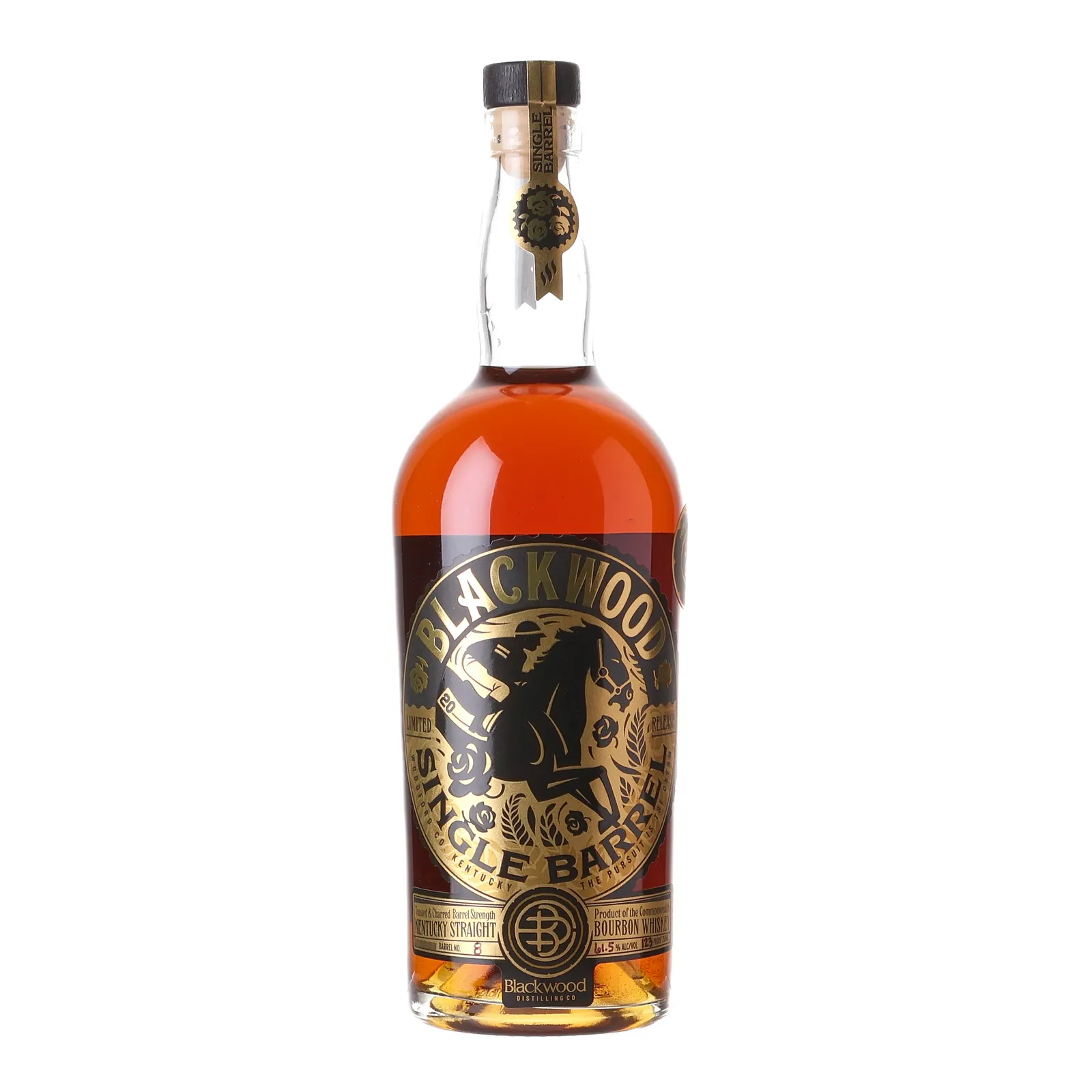 Blackwood Barrel Strength Bourbon 'T8KE' Private Barrel Selection, Bourbon Cask, Cask #8, 61.5% whisky bottle