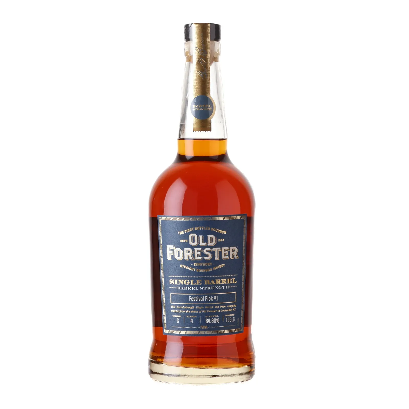 Old Forester Single Barrel Barrel Strength 'Festival Pick #1', Bourbon Cask, 64.8% whisky bottle