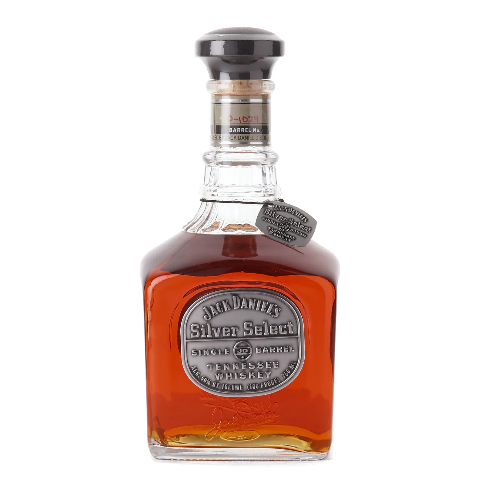 Jack Daniel's Silver Select Single Barrel Tennessee Whiskey, American Oak Cask, 2000, 50% whisky bottle