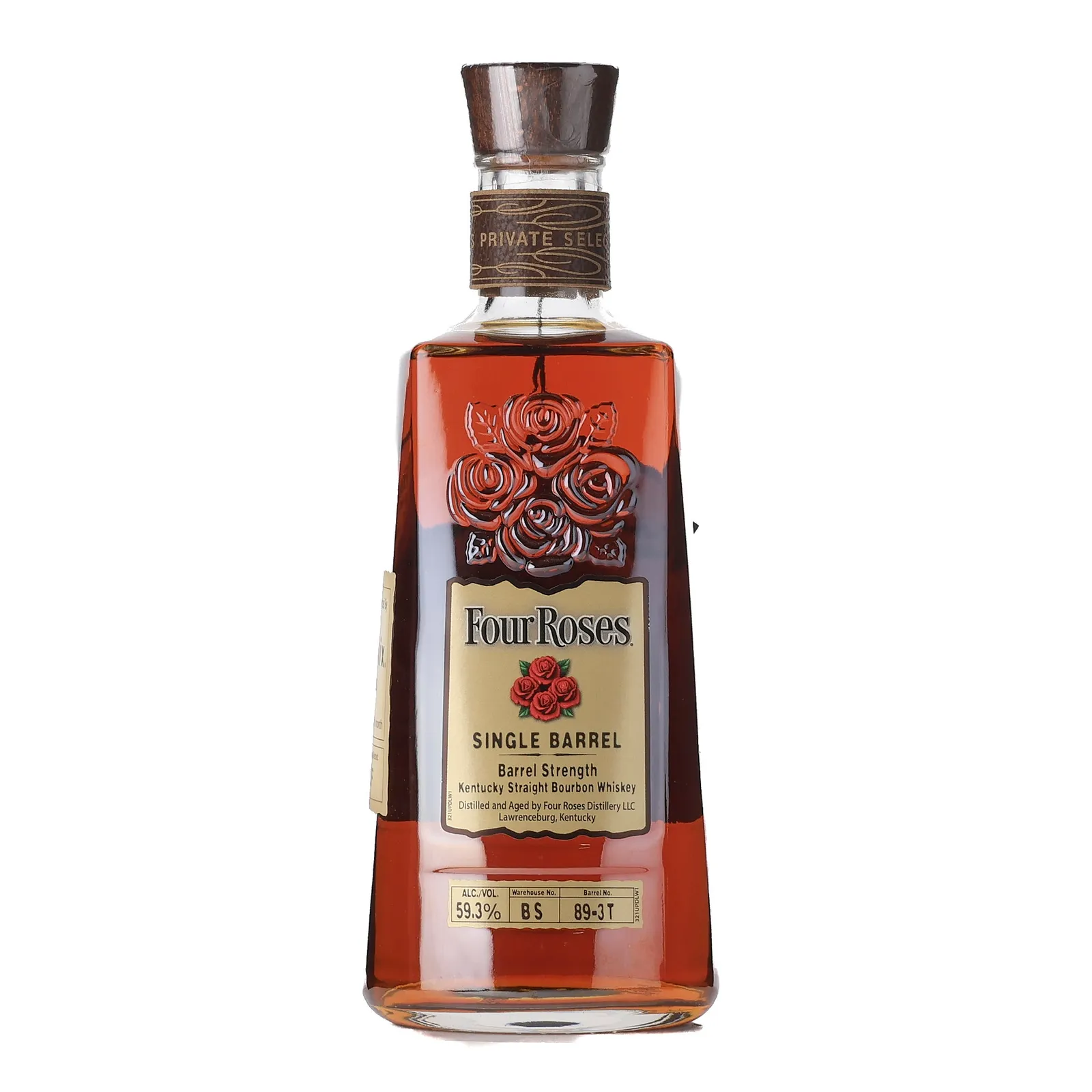 Four Roses Single Barrel Barrel Strength OBSF 10 Year Old, Cask #89-3T, 59.3% whisky bottle