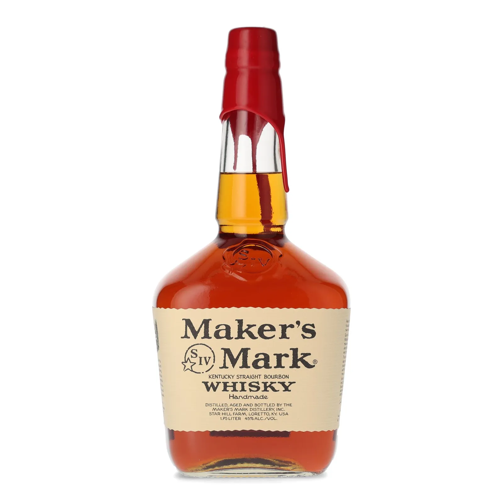 Maker's Mark Kentucky Straight Bourbon, 45%, 1.75L whisky bottle