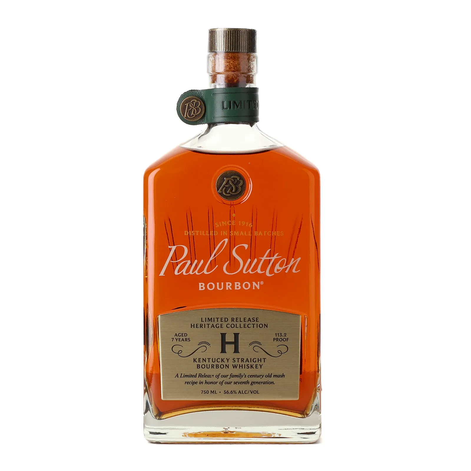Paul Sutton Heritage Collection 7 Year Old, New American Oak Cask, 56.6% whisky bottle