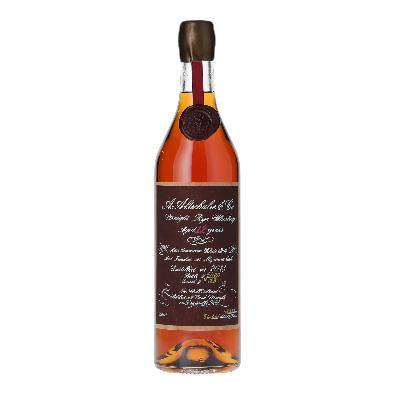 A. Altschuler & Co. 12 Year Old, Oak Cask, Cask #Miz3, 2013, 56.7% whisky bottle