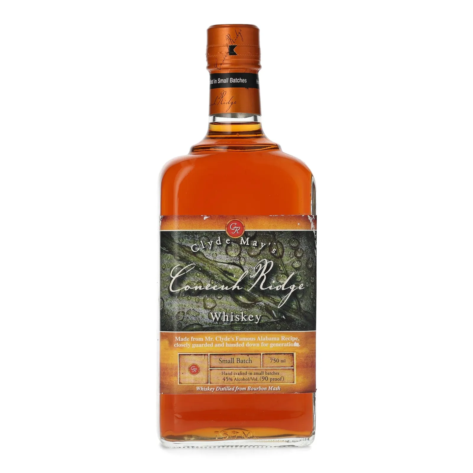 Clyde May's Conecuh Ridge Small Batch No. Whiskey, 45% whisky bottle