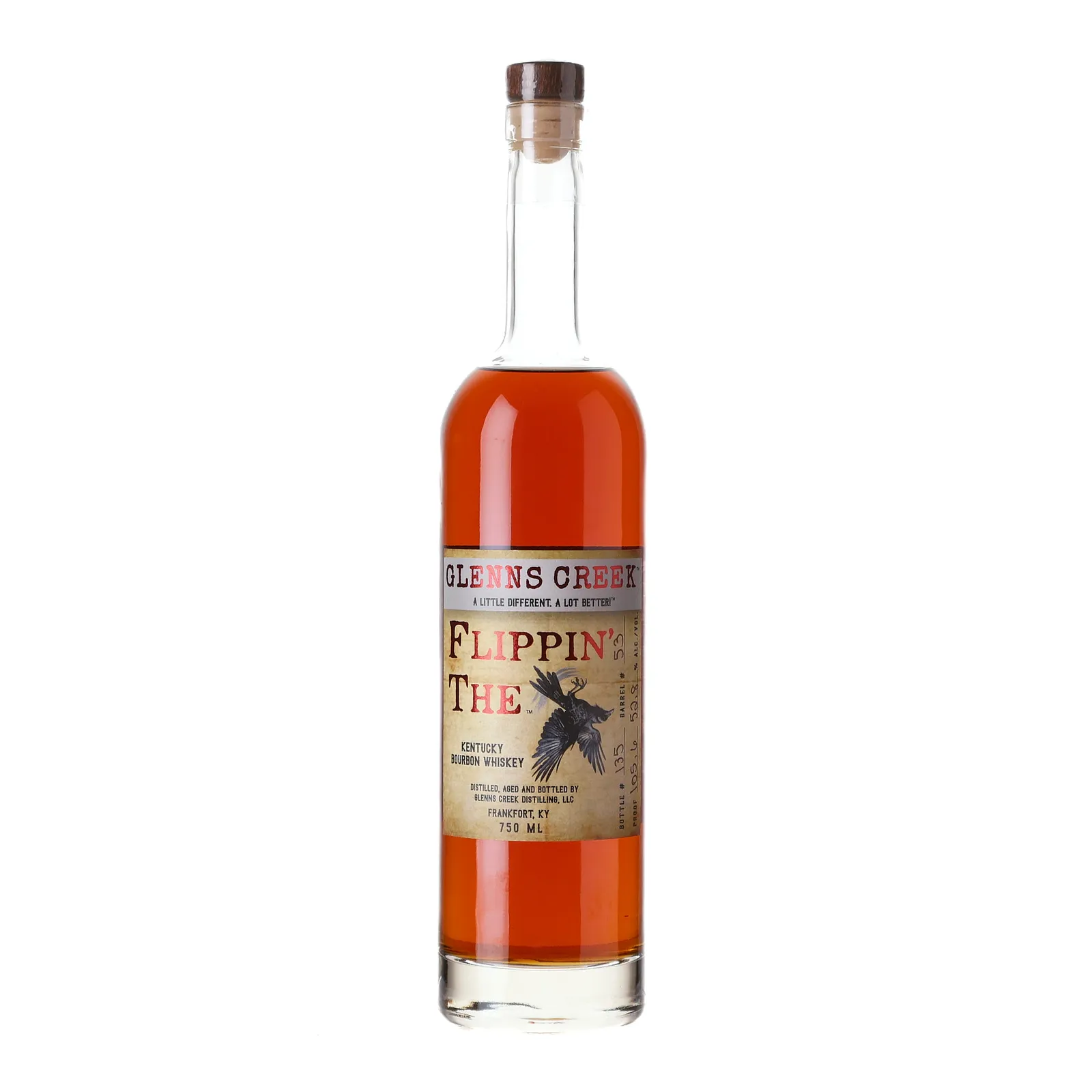 Glenns Creek Flippin' The Bird 4 Year Old, New Charred Oak Cask, Cask #53, 52.8% whisky bottle