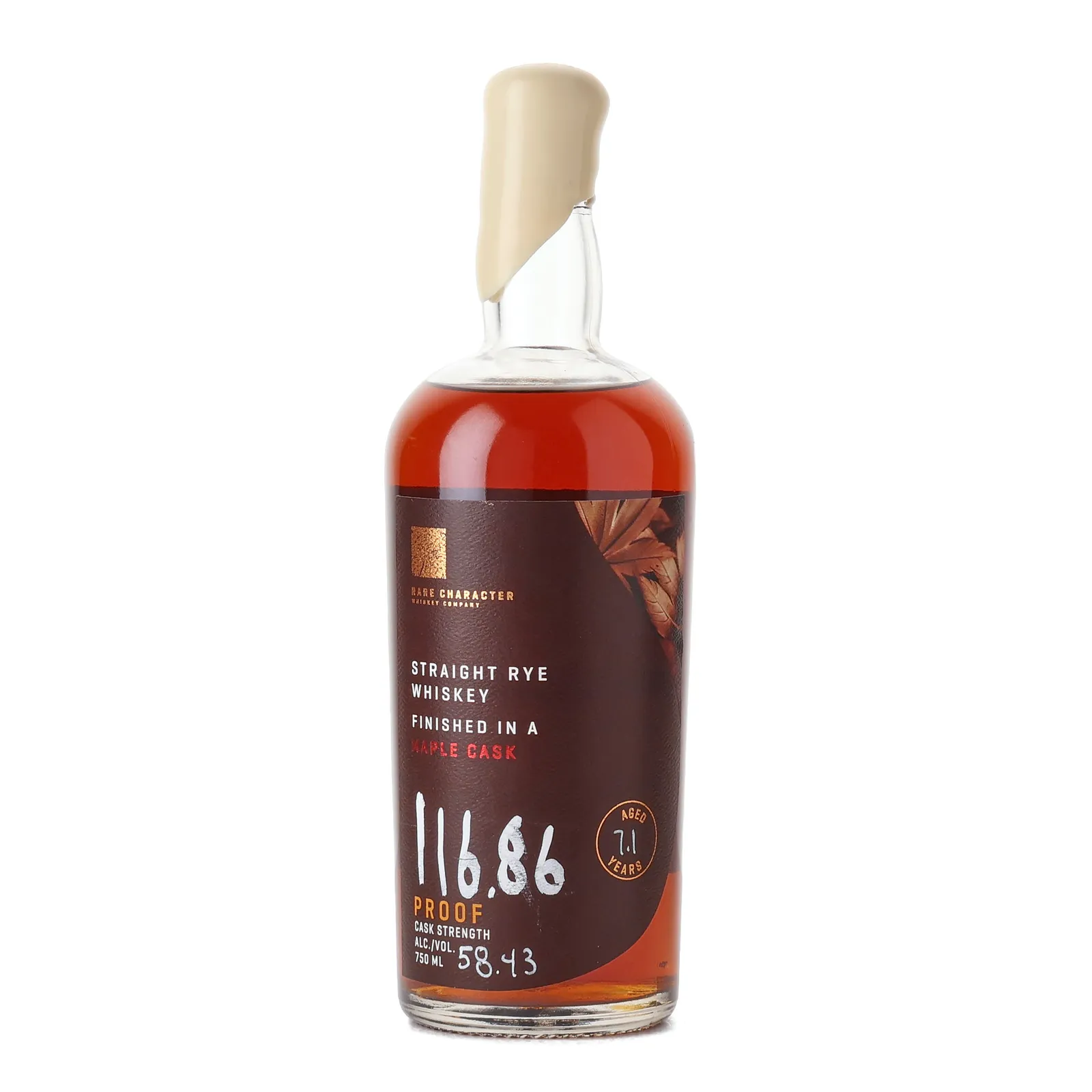 Rare Character Maple Cask Straight Rye Slickers-Lineup-Elites 7 Year Old, Maple Cask, Cask #MAP-R-15, 2024, 58.43% whisky bottle