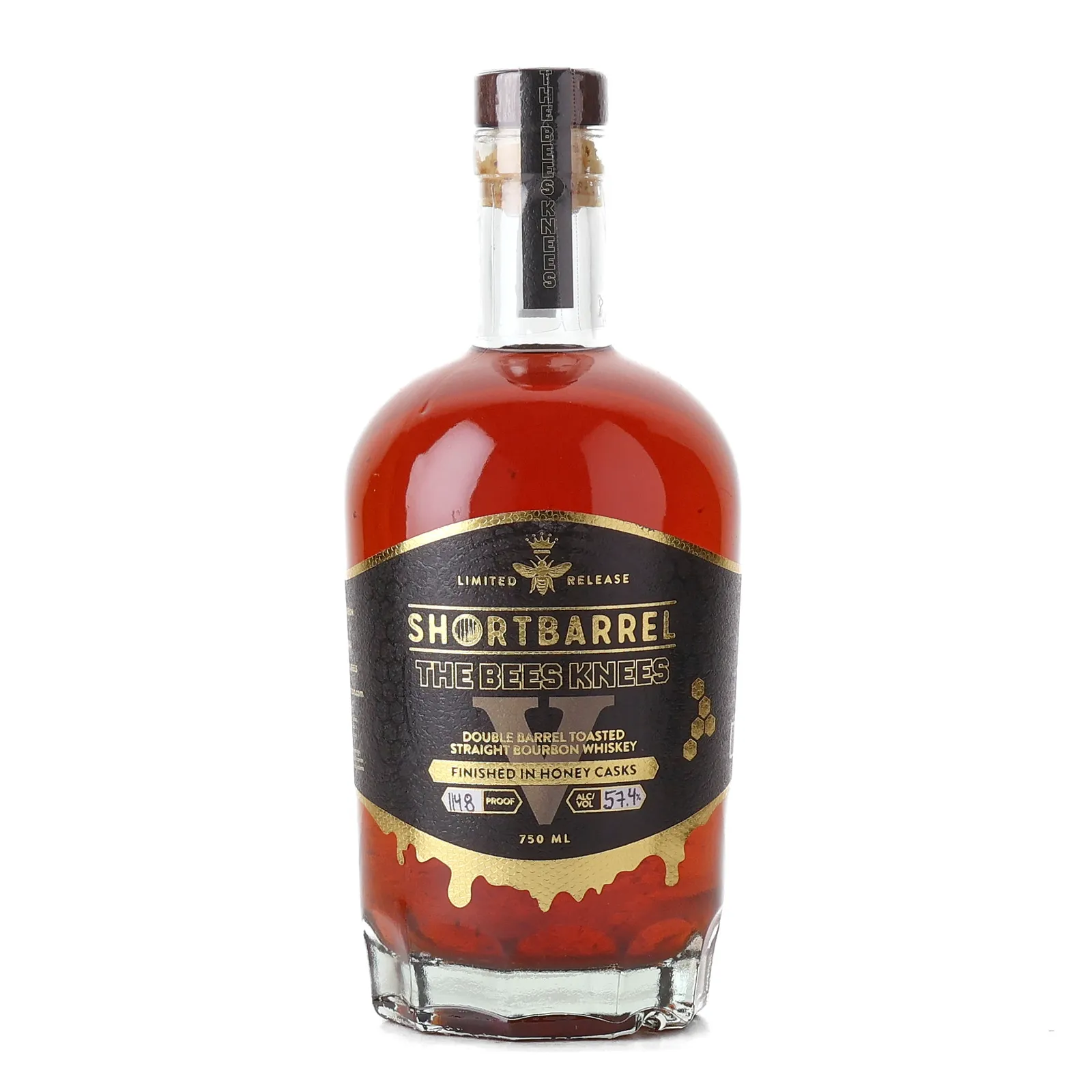 Shortbarrel The Bee's Knees V Double Barrel Toasted, Honey Cask, 57.4% whisky bottle