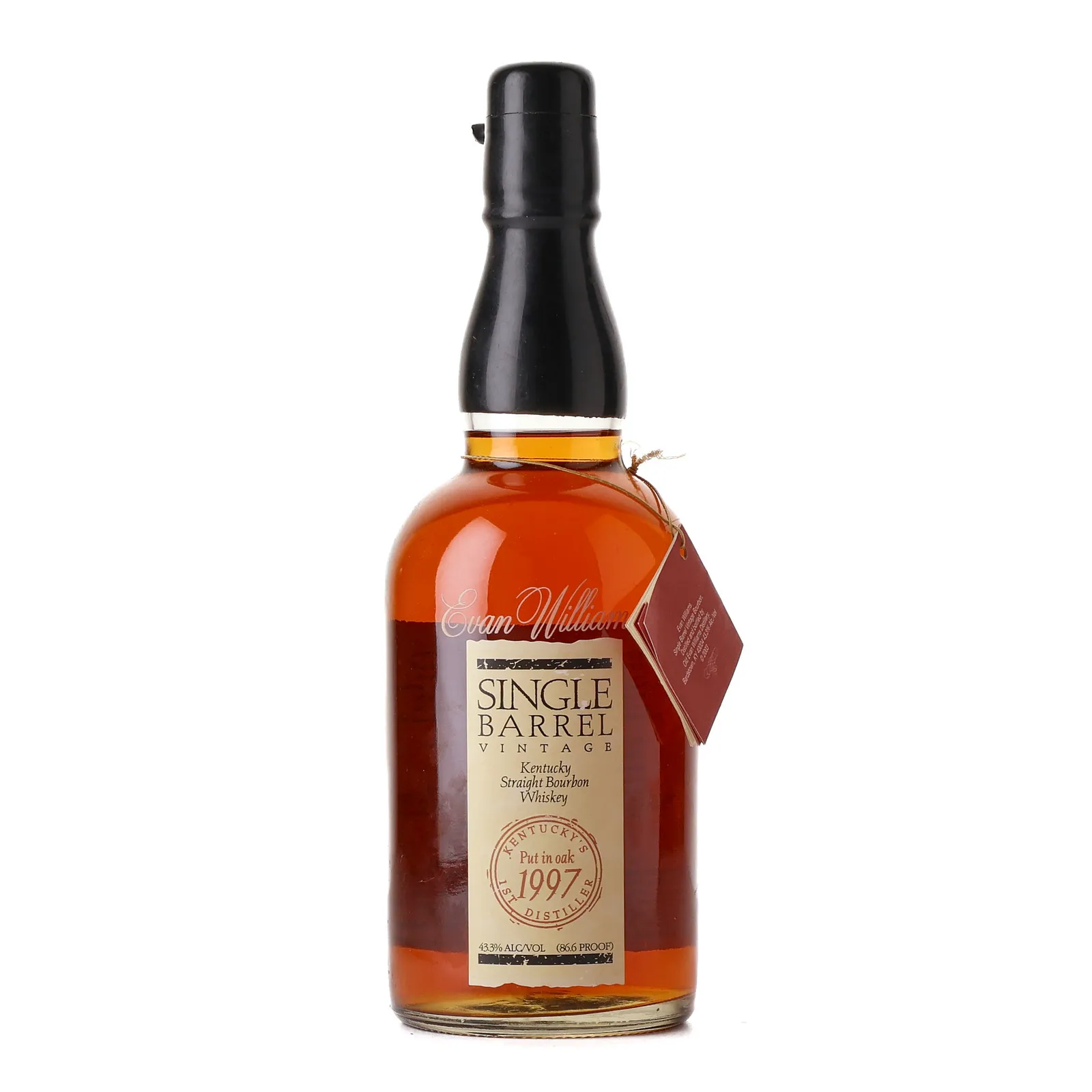 Evan Williams Single Barrel Vintage Bourbon 9 Year Old, New Oak Cask, Cask #268, 2007, 43.3% whisky bottle