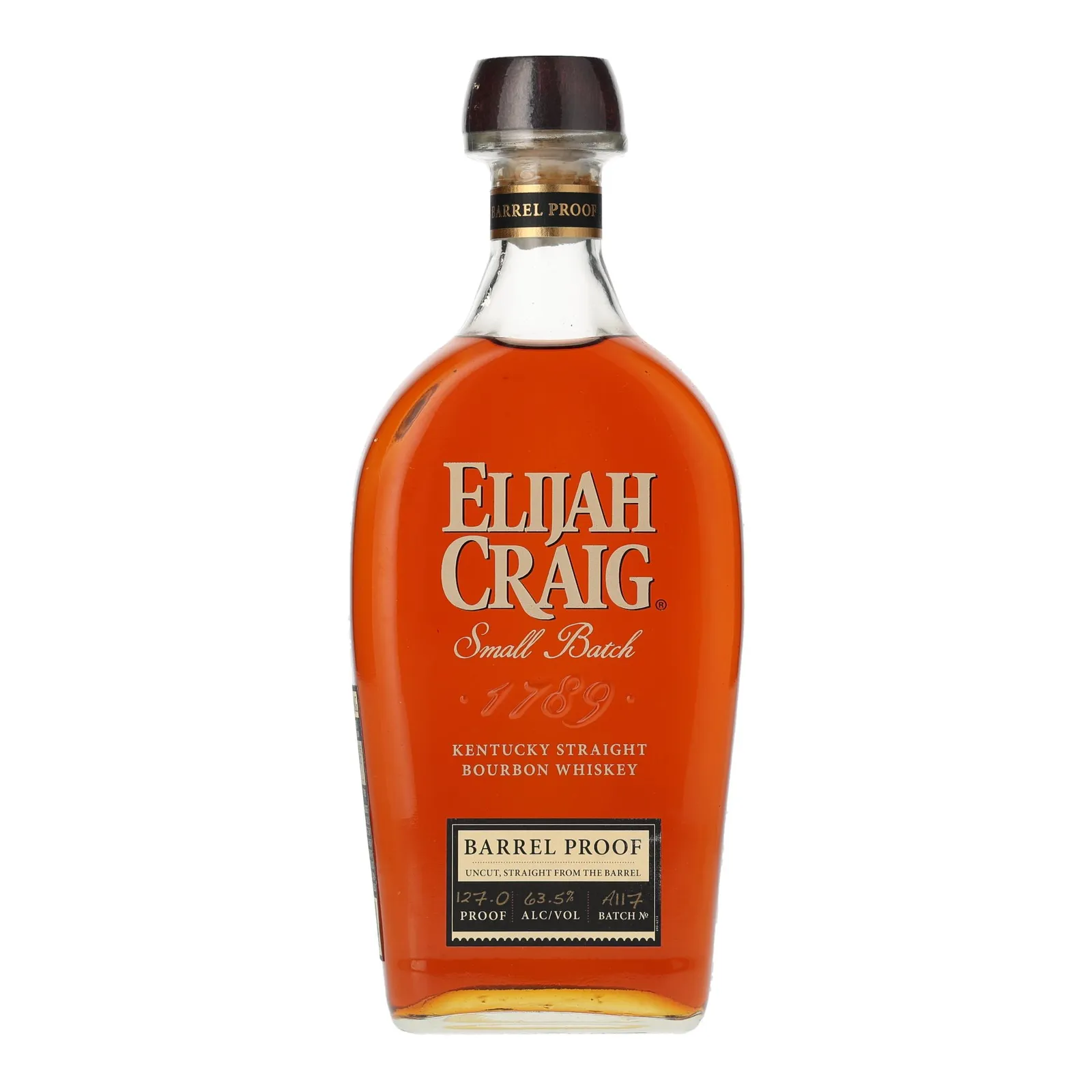 Elijah Craig Barrel Proof 12 Year Old, 2017, A117, 63.5% whisky bottle