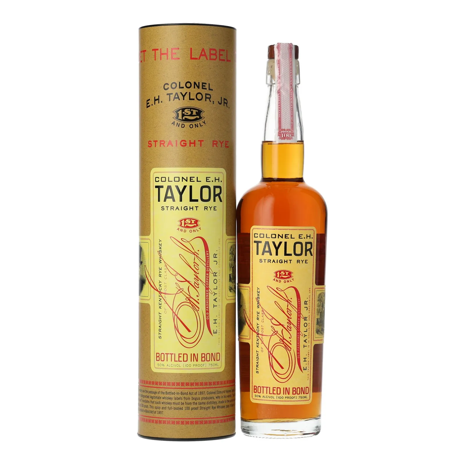 Colonel E.H. Taylor Straight Rye Whiskey 4 Year Old, New Charred Oak Cask, 2025, 50% whisky bottle