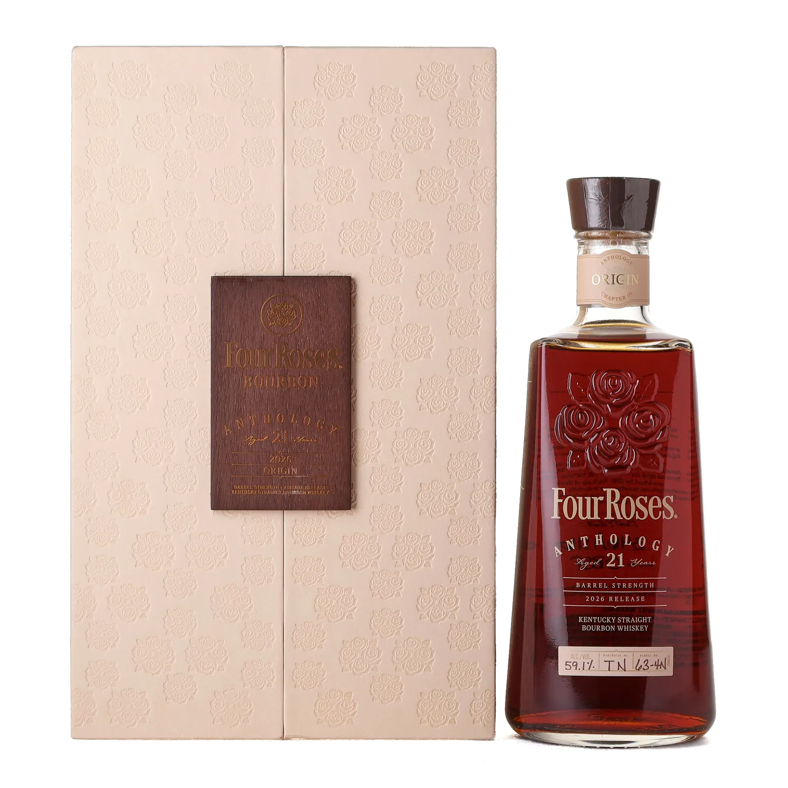 Four Roses Anthology Chapter 01 Origin OBSF 21 Year Old, Cask #63-4N, 2026, 59.1% whisky bottle