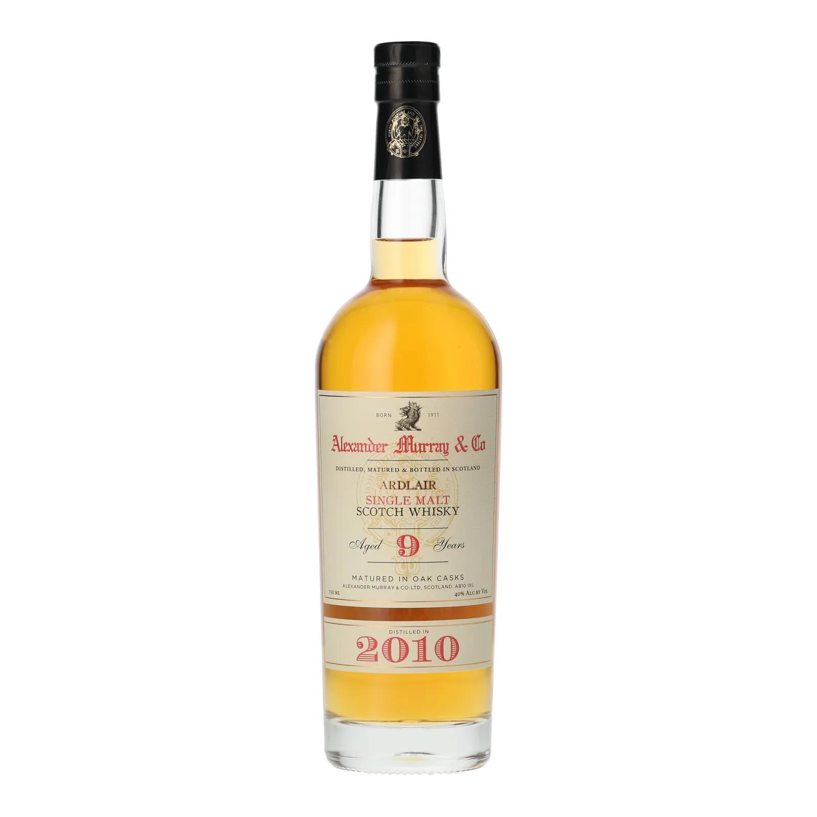 Ardlair 9 Year Old, Hogshead Cask, 2010, Alexander Murray, 40% whisky bottle