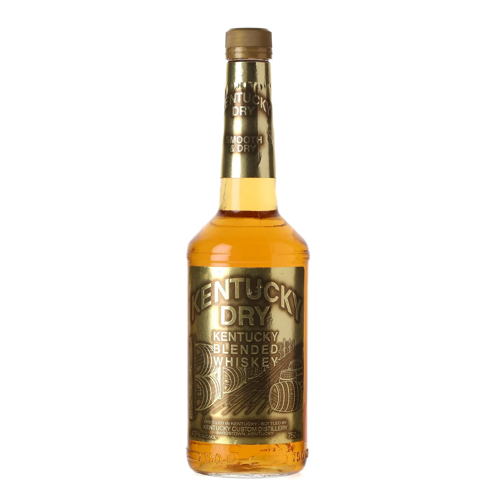 Kentucky Dry Blended Whiskey, 43% whisky bottle