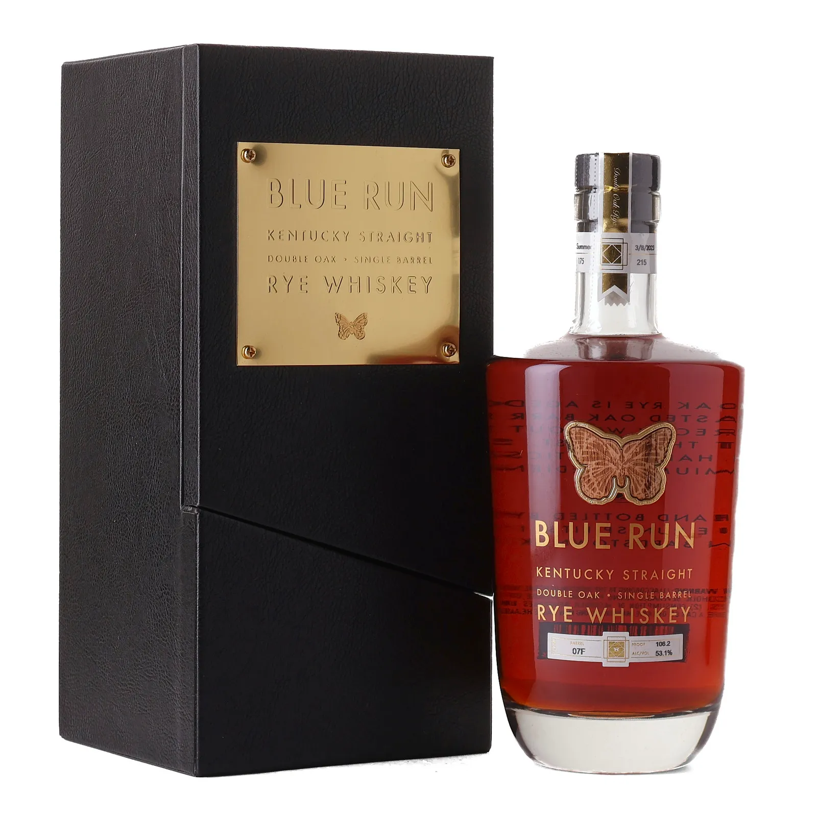 Blue Run Double Oak Single Barrel Rye, Cask #07F, Summer, 2023, 53.1% whisky bottle