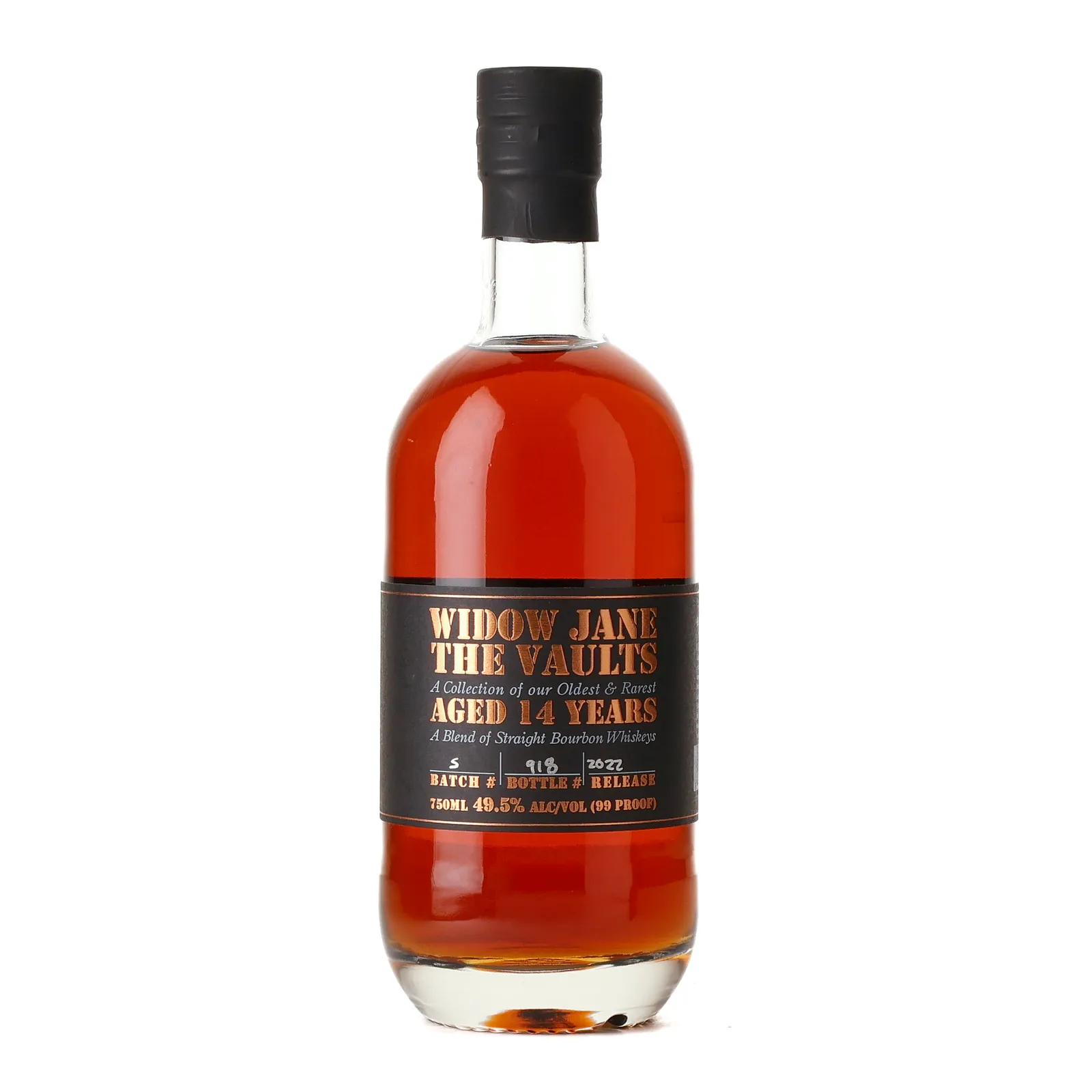 Widow Jane The Vaults 14 Year Old, Batch No. 5, 2022, 49.5% whisky bottle
