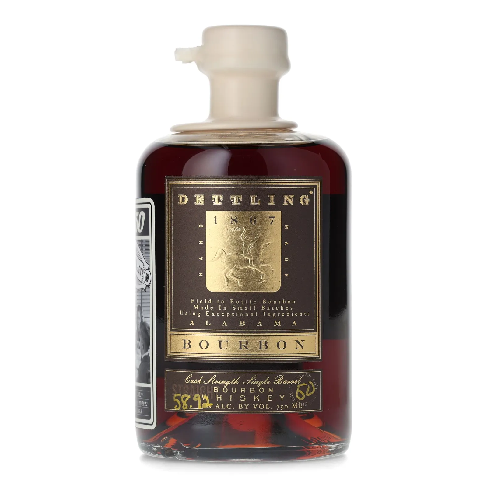 Dettling Cask Strength Single Barrel Straight Bourbon 'Rick Alley' Private Barrel Selection 5 Year Old, Oak Cask, 2022, 58.9% whisky bottle
