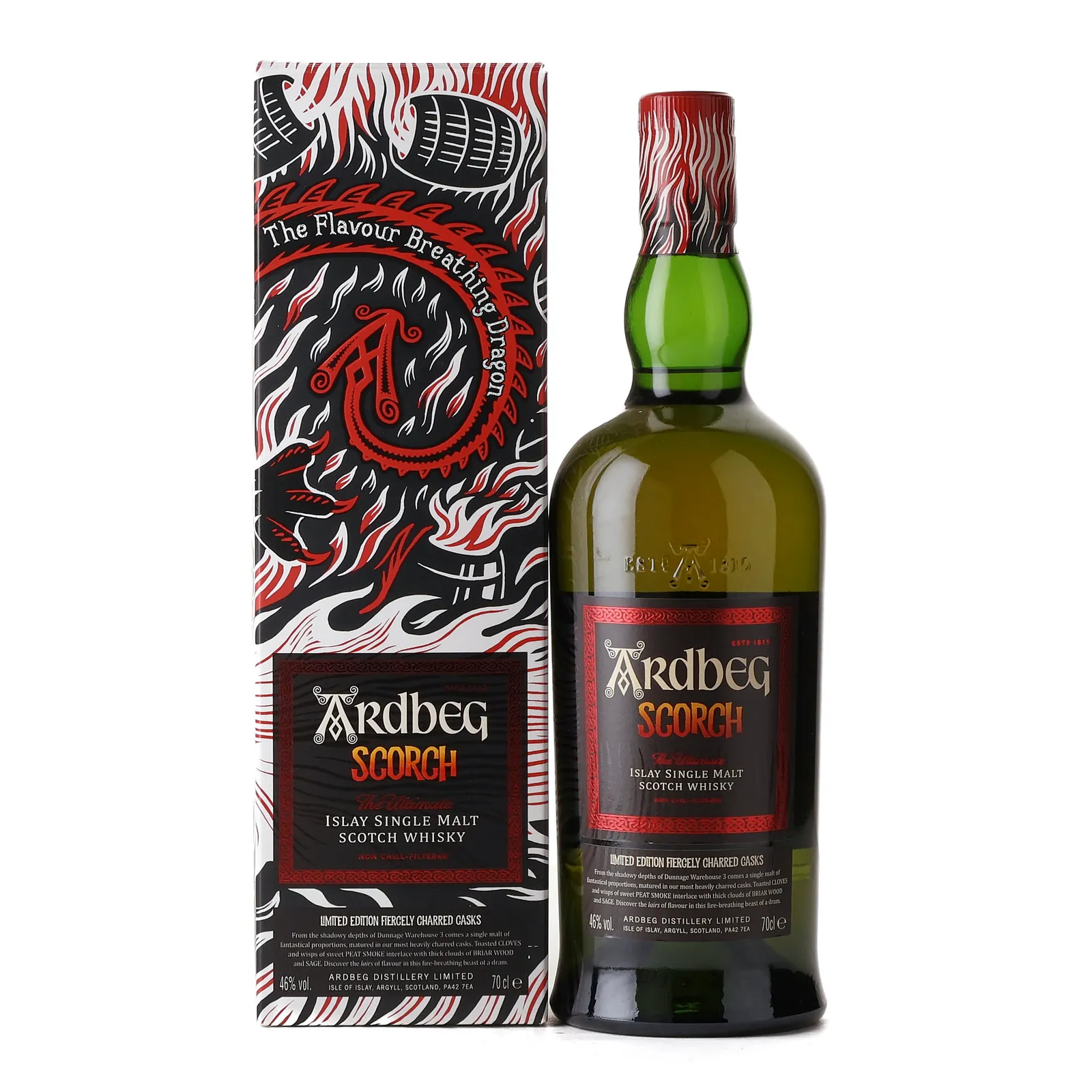 Ardbeg Scorch Feis Ile 2021, Heavily Charred Bourbon Cask, 2021, 46% whisky bottle