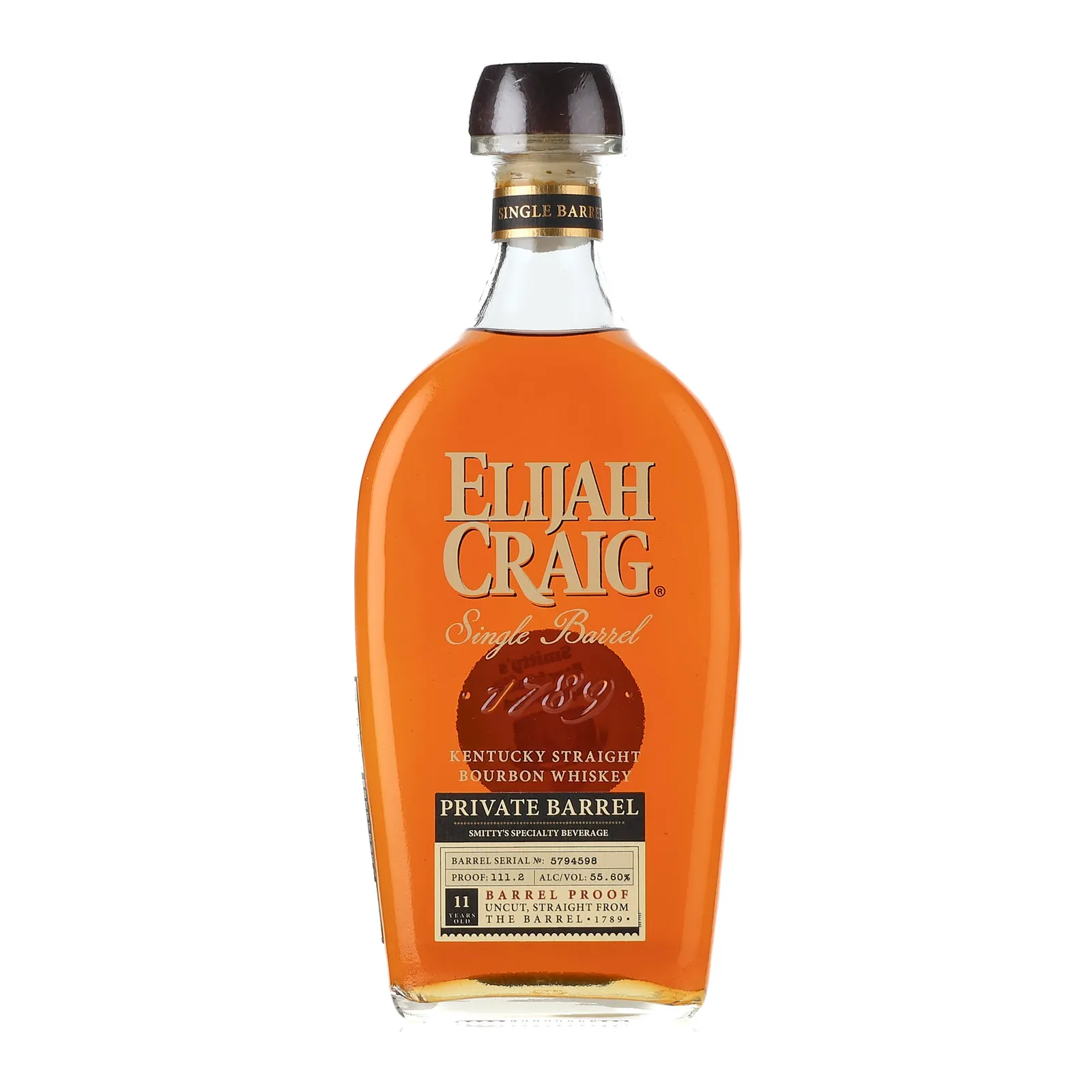Elijah Craig Single Barrel Private Barrel 11 Year Old, Cask #5794598, 55.6% whisky bottle