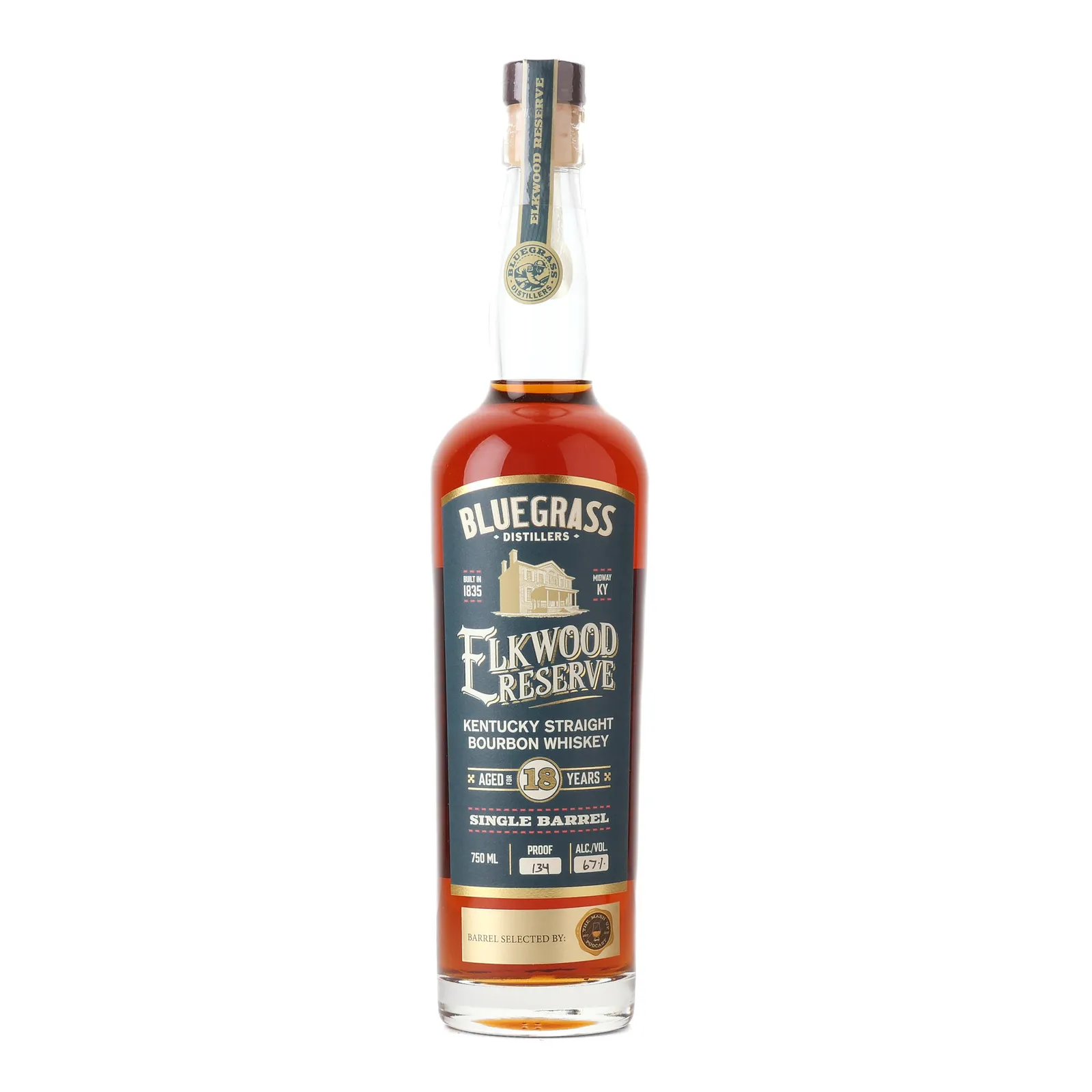 Bluegrass Distillers Elkwood Reserve 18 Year Old, Cask #241, 2025, 67% whisky bottle
