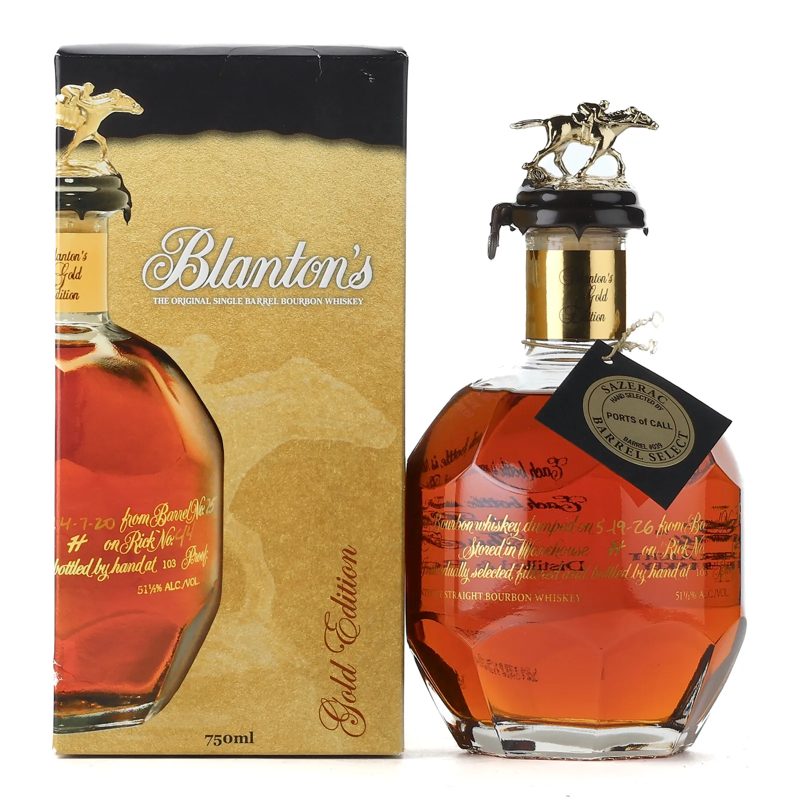 Blanton's Gold Edition 2026, Barrel #39, Letter N#2, 51.5% whisky bottle