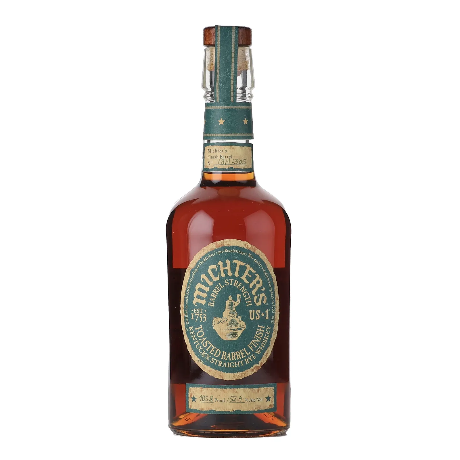 Michter's US*1 Toasted Barrel Finish Rye, Cask #184305, 52.9% whisky bottle