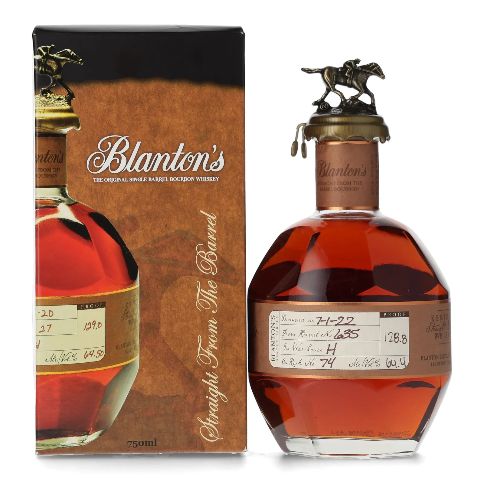 Blanton's Straight From The Barrel, New American Oak Cask, Cask #635, 2022, 64.4% whisky bottle