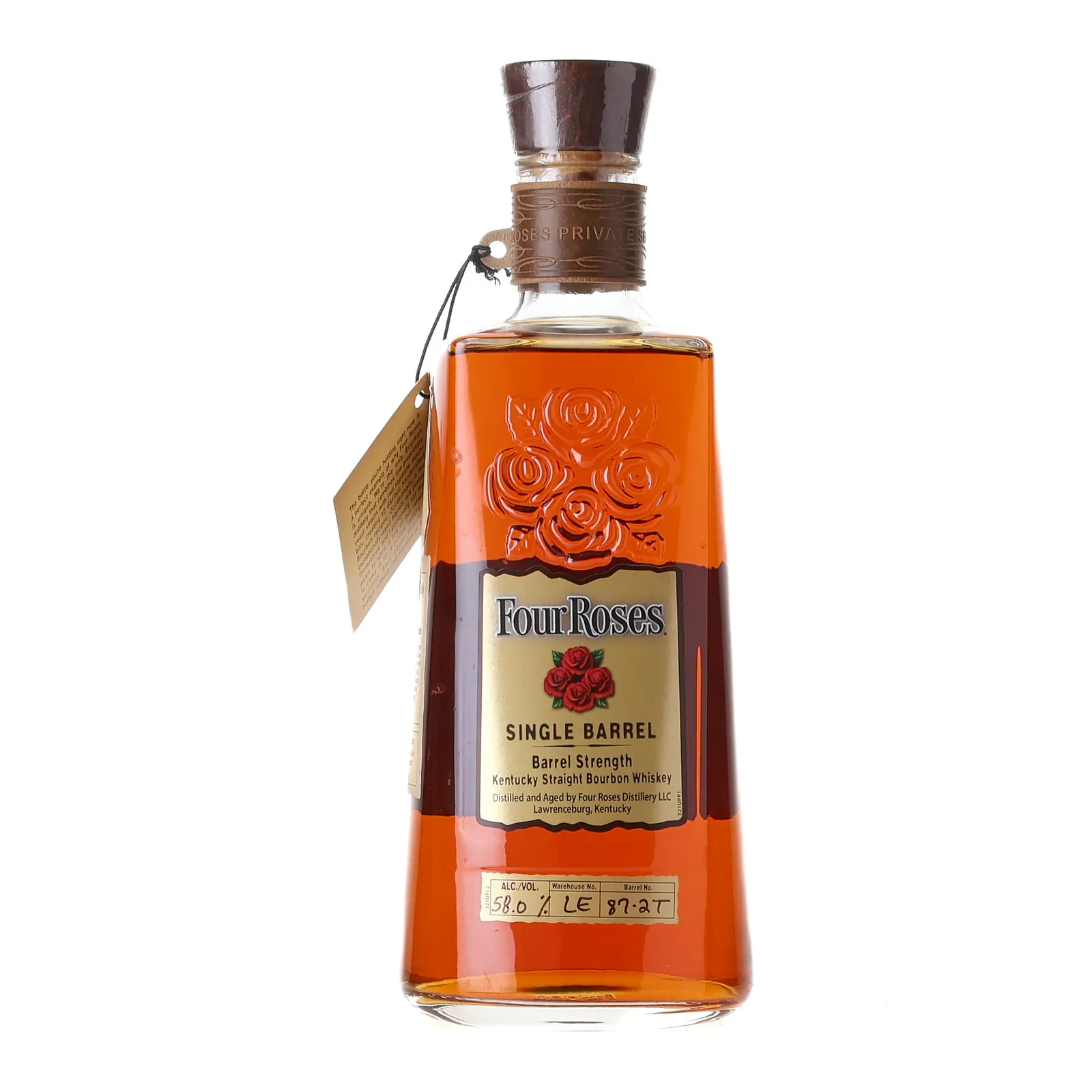 Four Roses Single Barrel Private Selection OESQ 10 Year Old, Cask #87-2T, 2021, 58% whisky bottle
