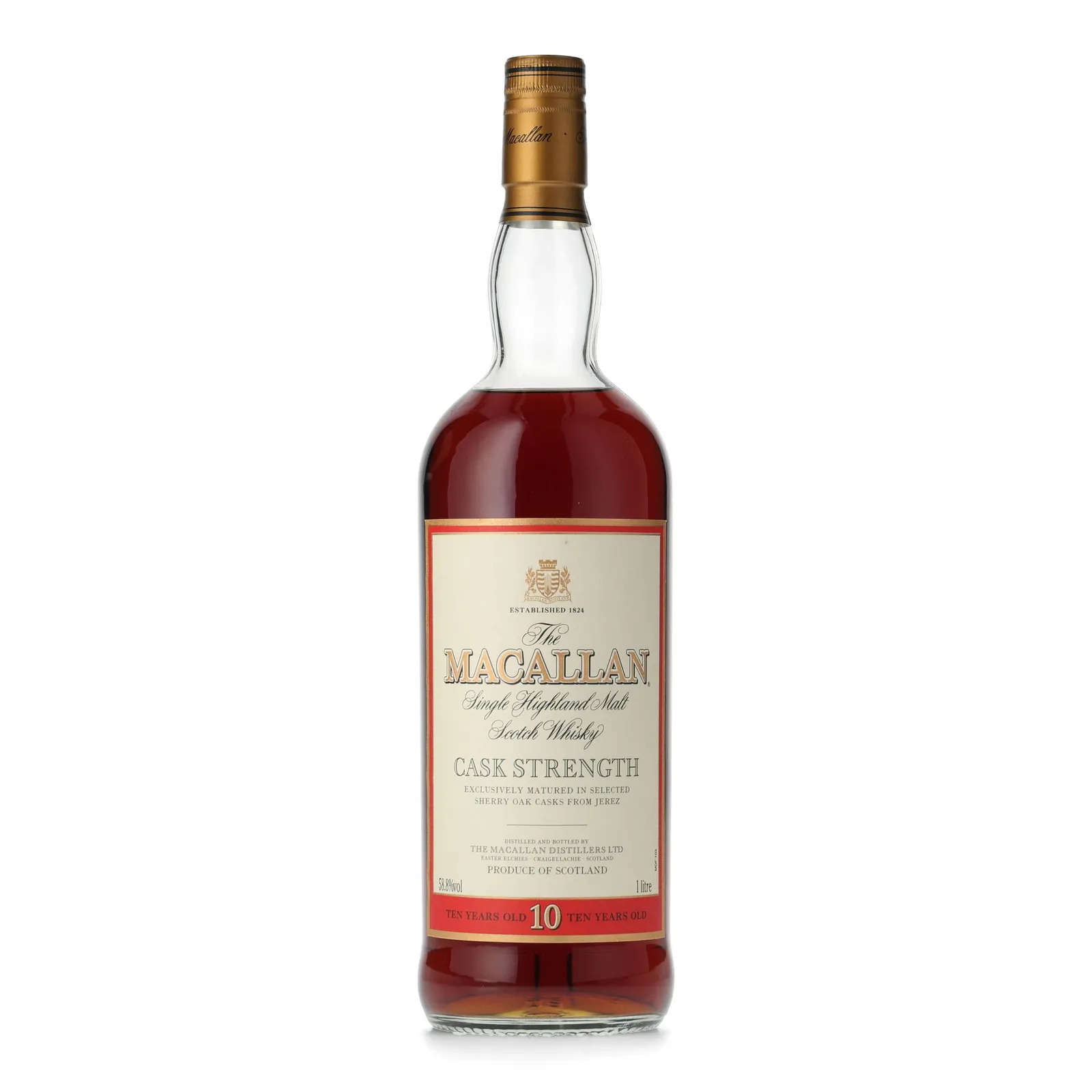 Macallan Cask Strength 10 Year Old, Sherry Oak Cask, 1999, 58.8% whisky bottle