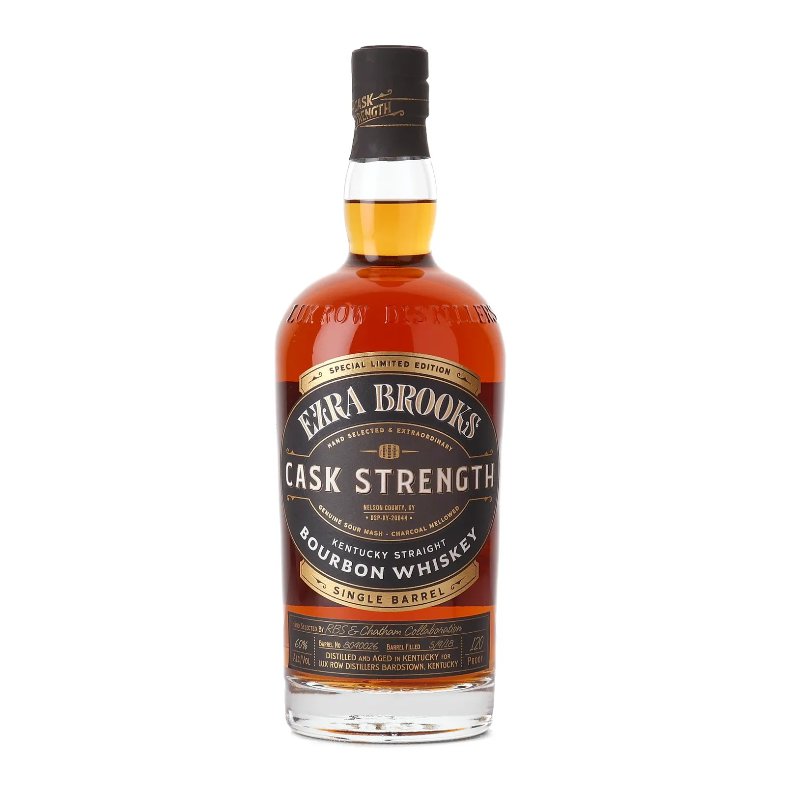 Ezra Brooks Cask Strength Bourbon RBS Private Barrel Selection, New Charred Oak Cask, Cask #840026, 60% whisky bottle