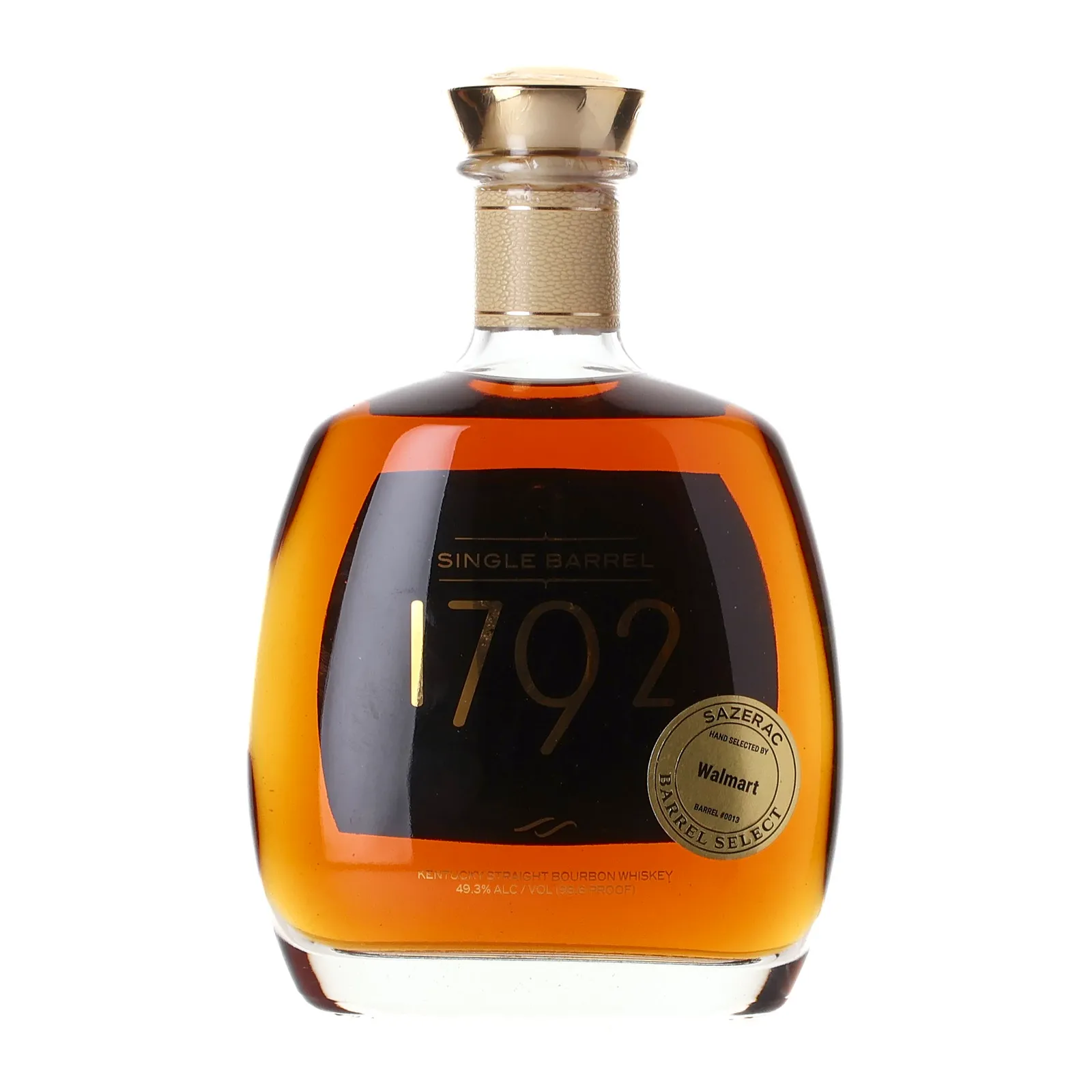 1792 Single Barrel, Cask #0013, 49.3% whisky bottle